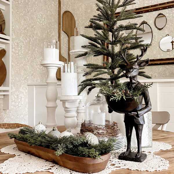 Bronze Reindeer Bowl