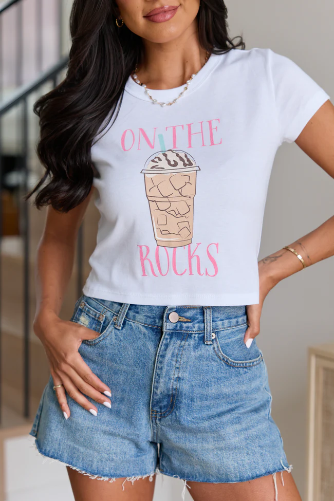 On The Rocks White Baby Graphic Tee