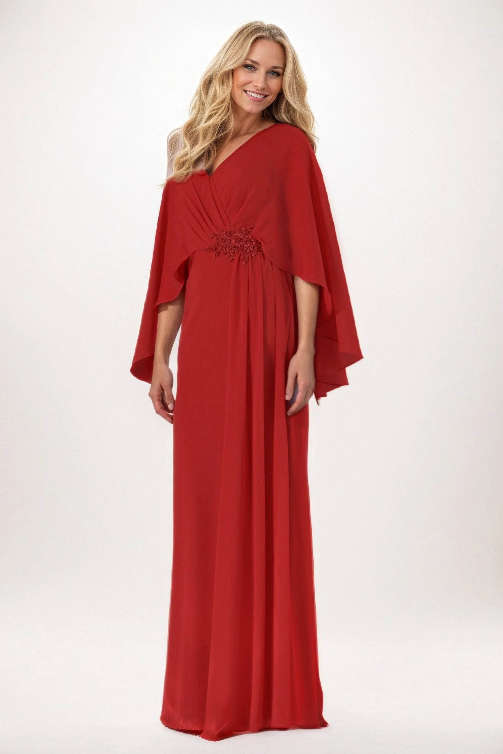 Sheath-Column Maxi Chiffon Mother of the Bride Dresses CM0389