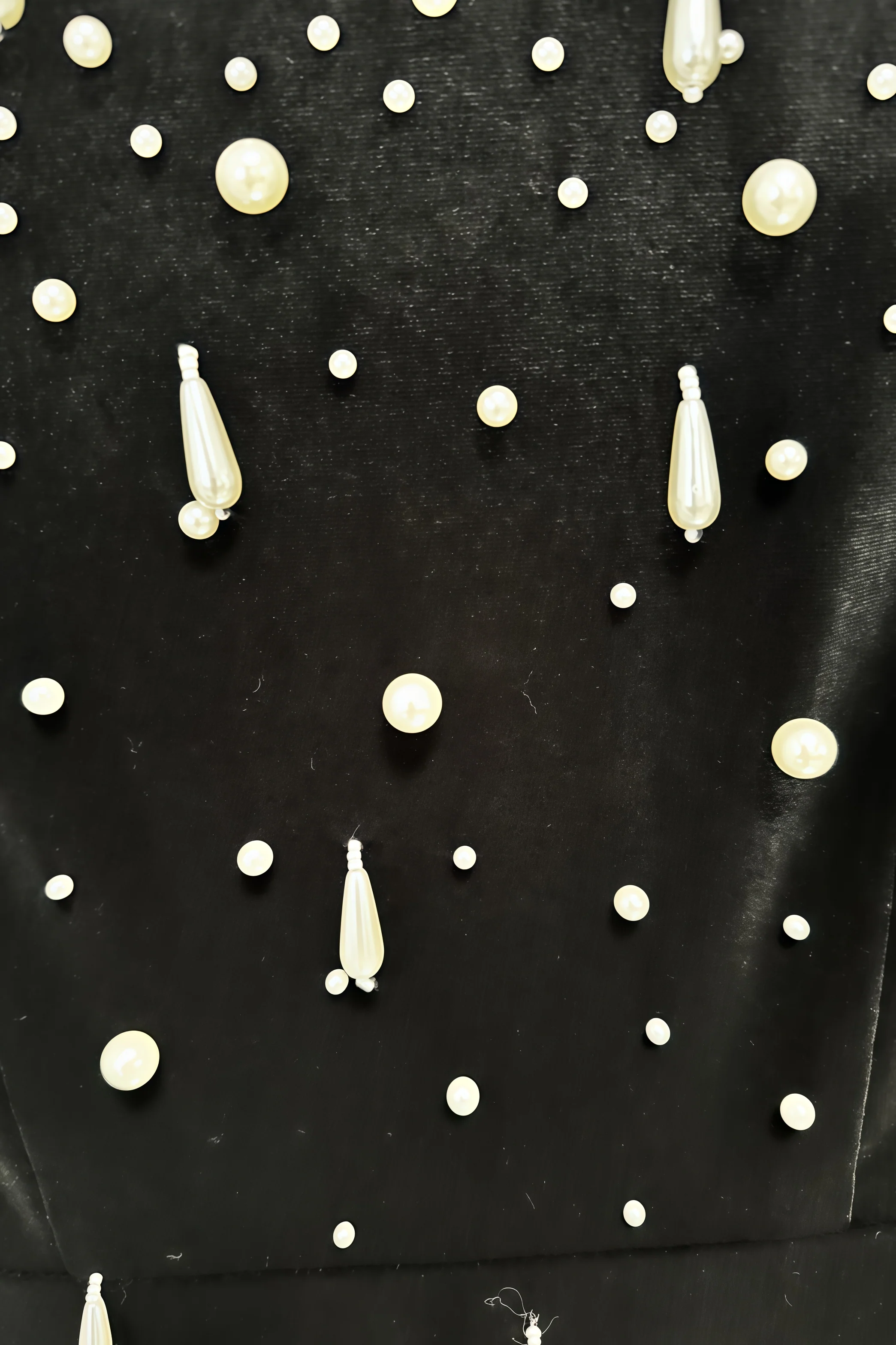 Junrty Black Pearl Beaded Maxi Dress