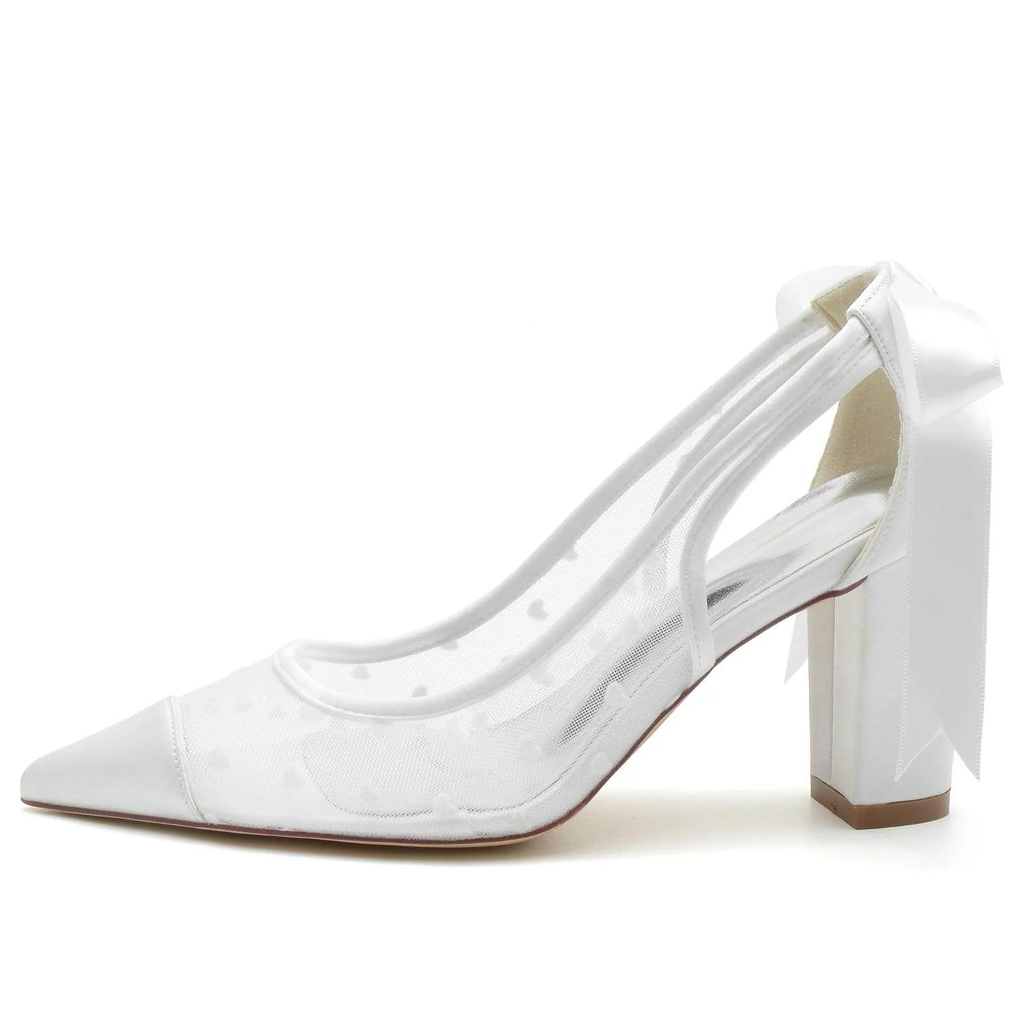 Chunky Heel 8.5cm Tulle Shoes CK0197