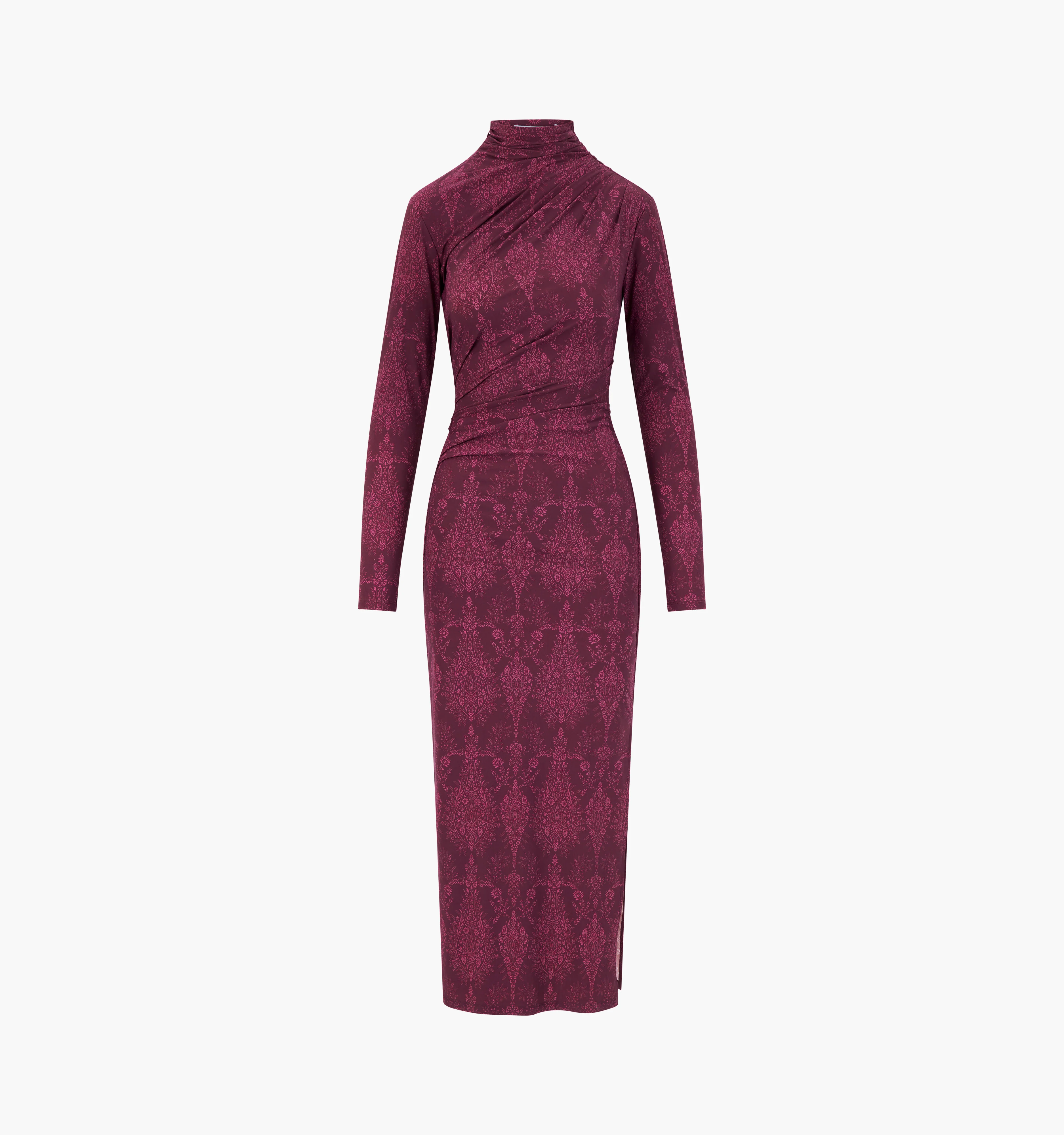 The Rizzo Dress - Plum Damask