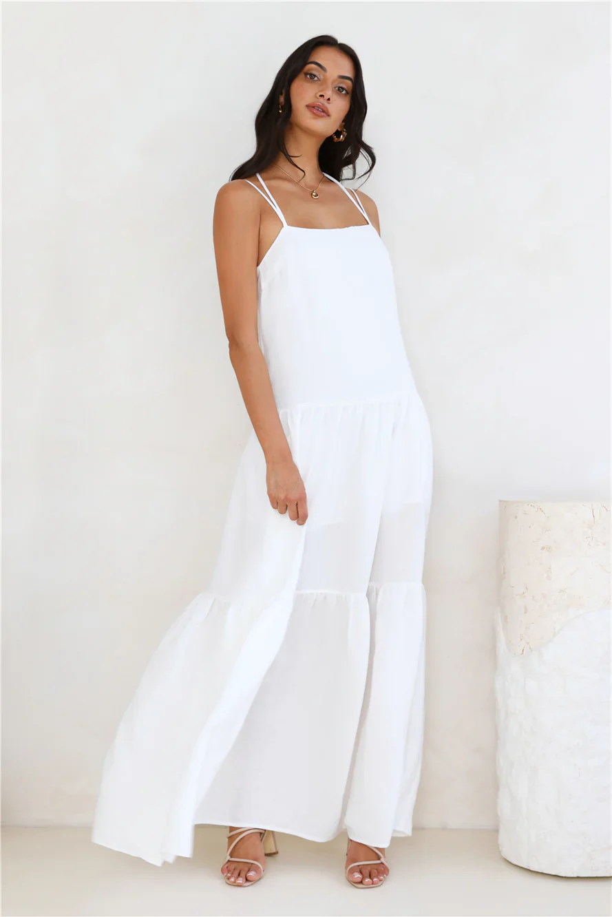 Diamond Affair Maxi Dress White