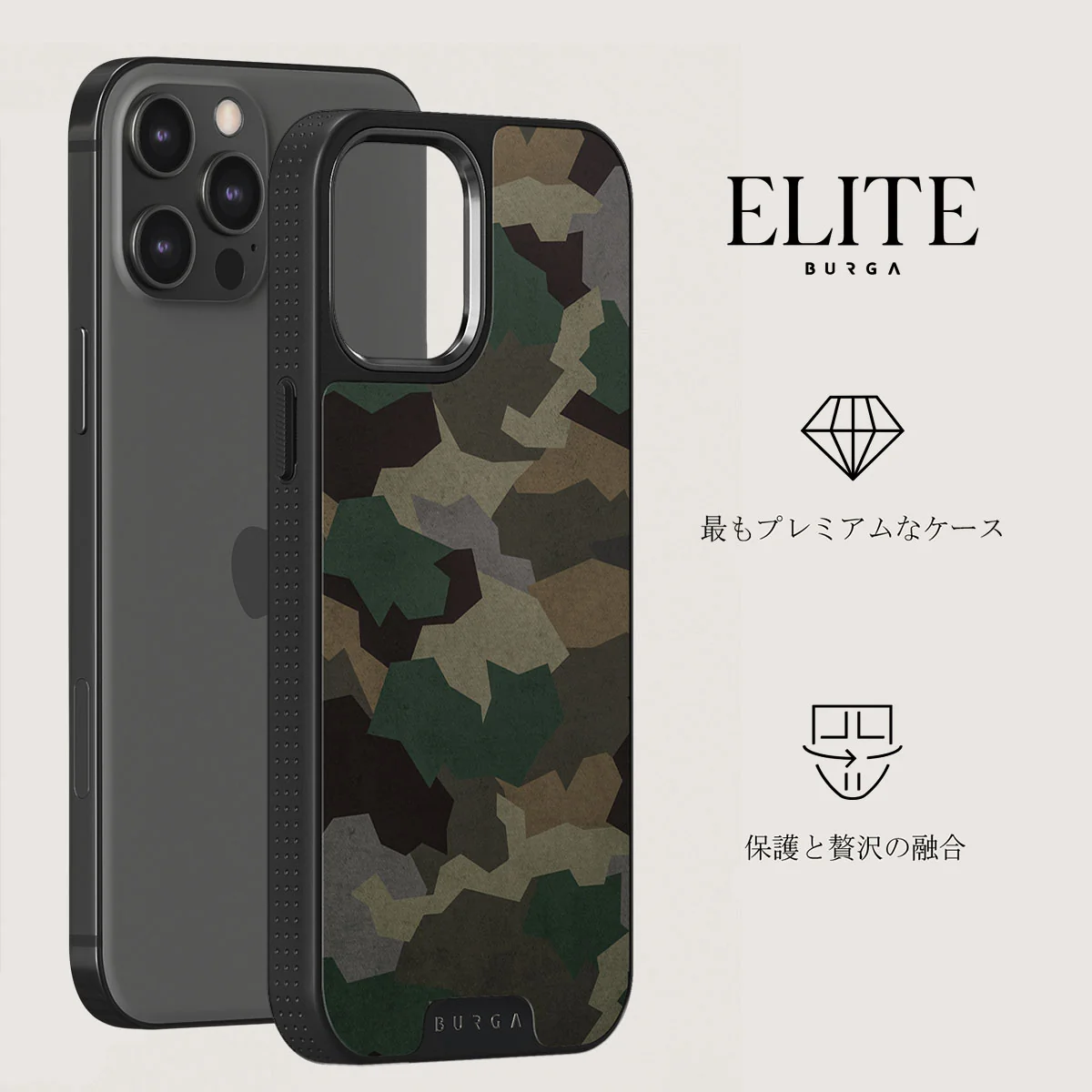 Tropical Green Camo - iPhone 12 Pro ケース