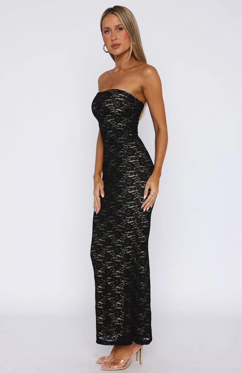 Mad Love Strapless Maxi Dress Black