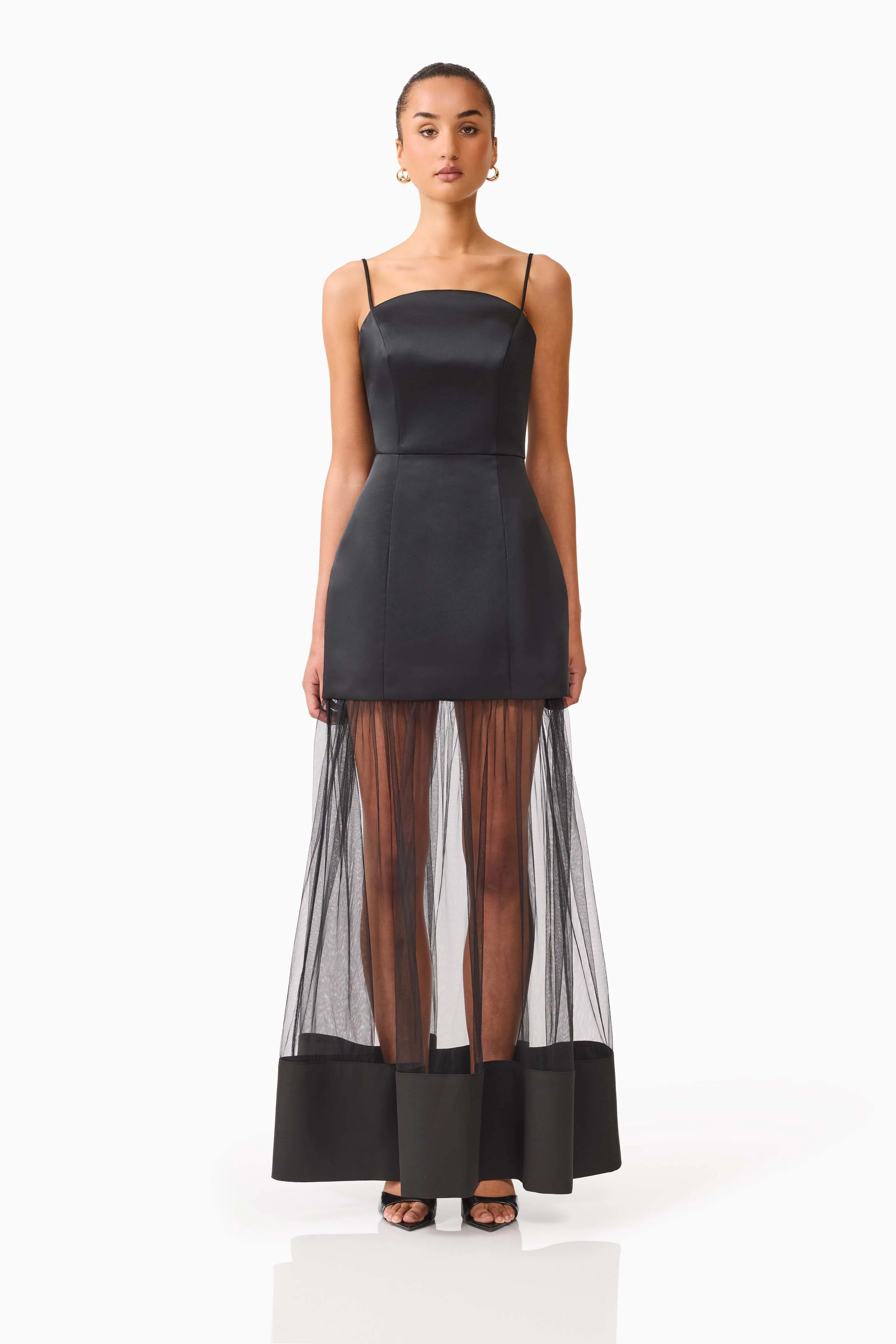 Marcella Strapless Gown in Black