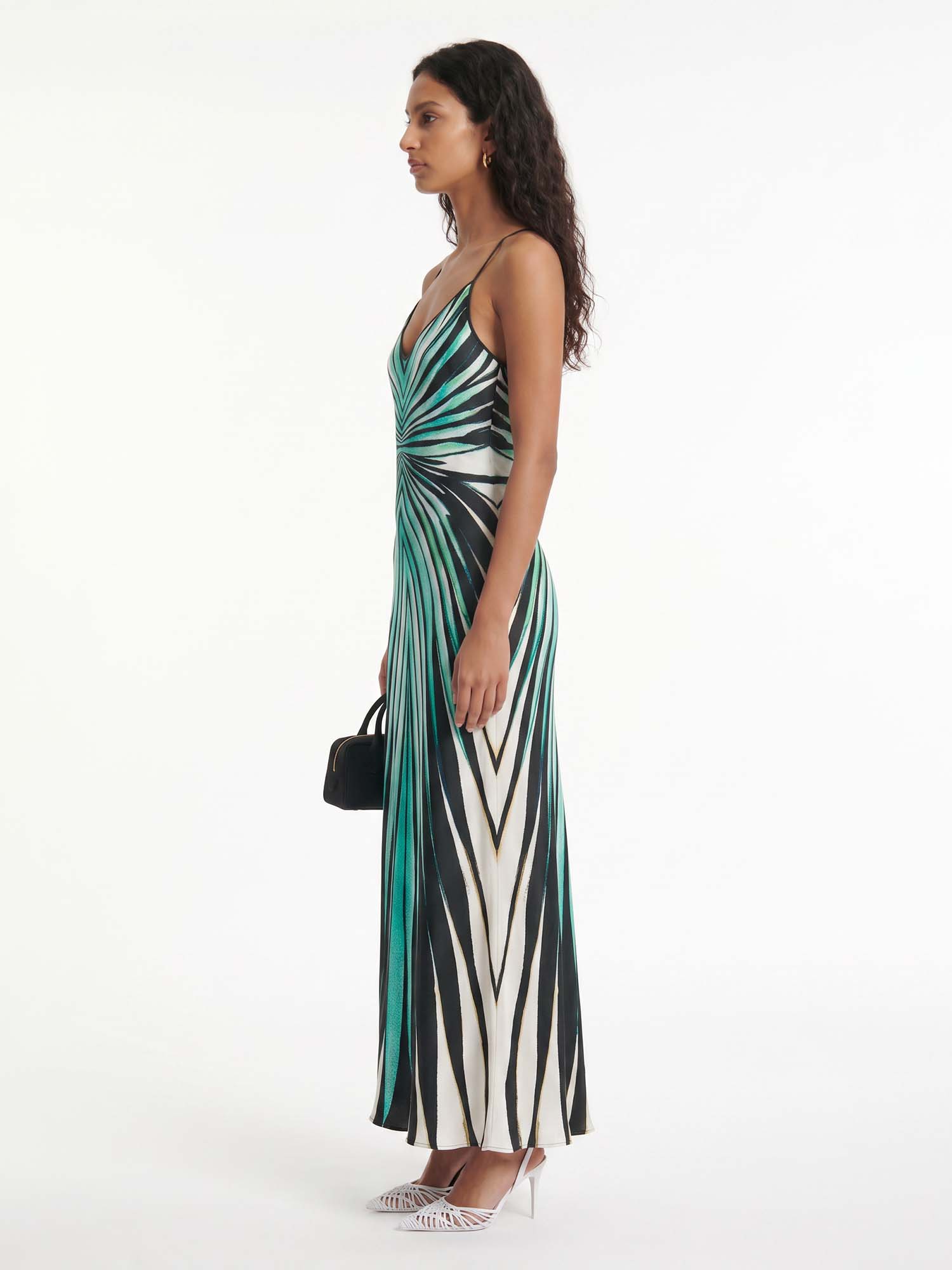 Abstract Linear Maxi Dress