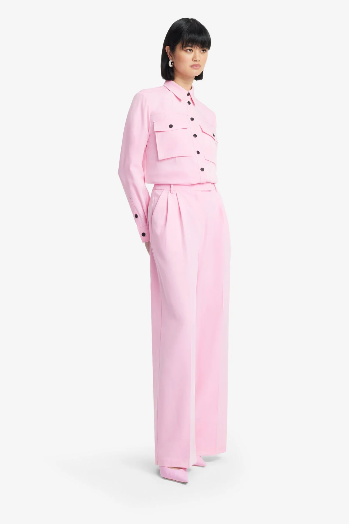 Elisha Wide Leg Pants - Baby Pink