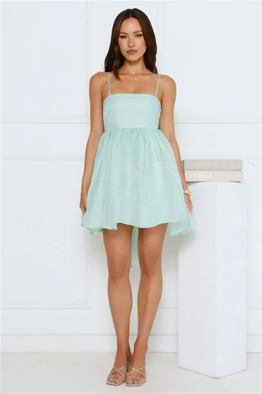 Magical Secret Mini Dress Mint - luluinthesky