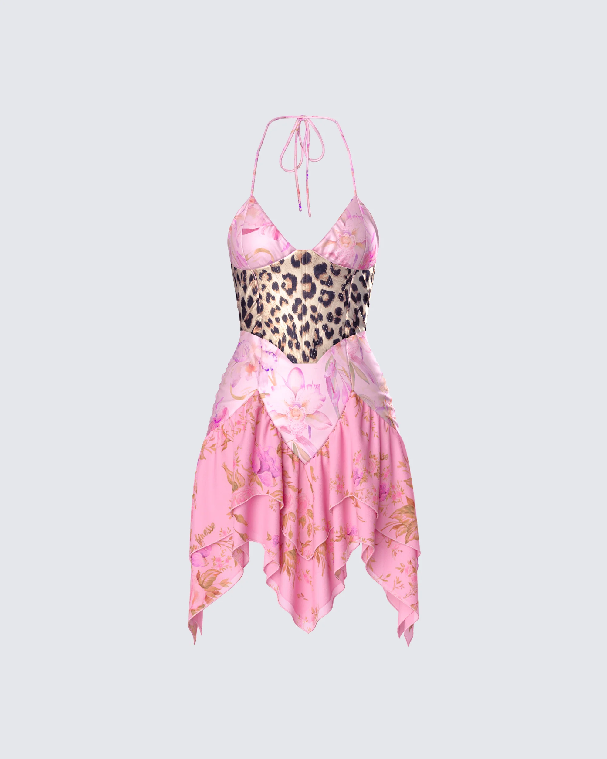 Danel Multi Mixed Print Mini Dress