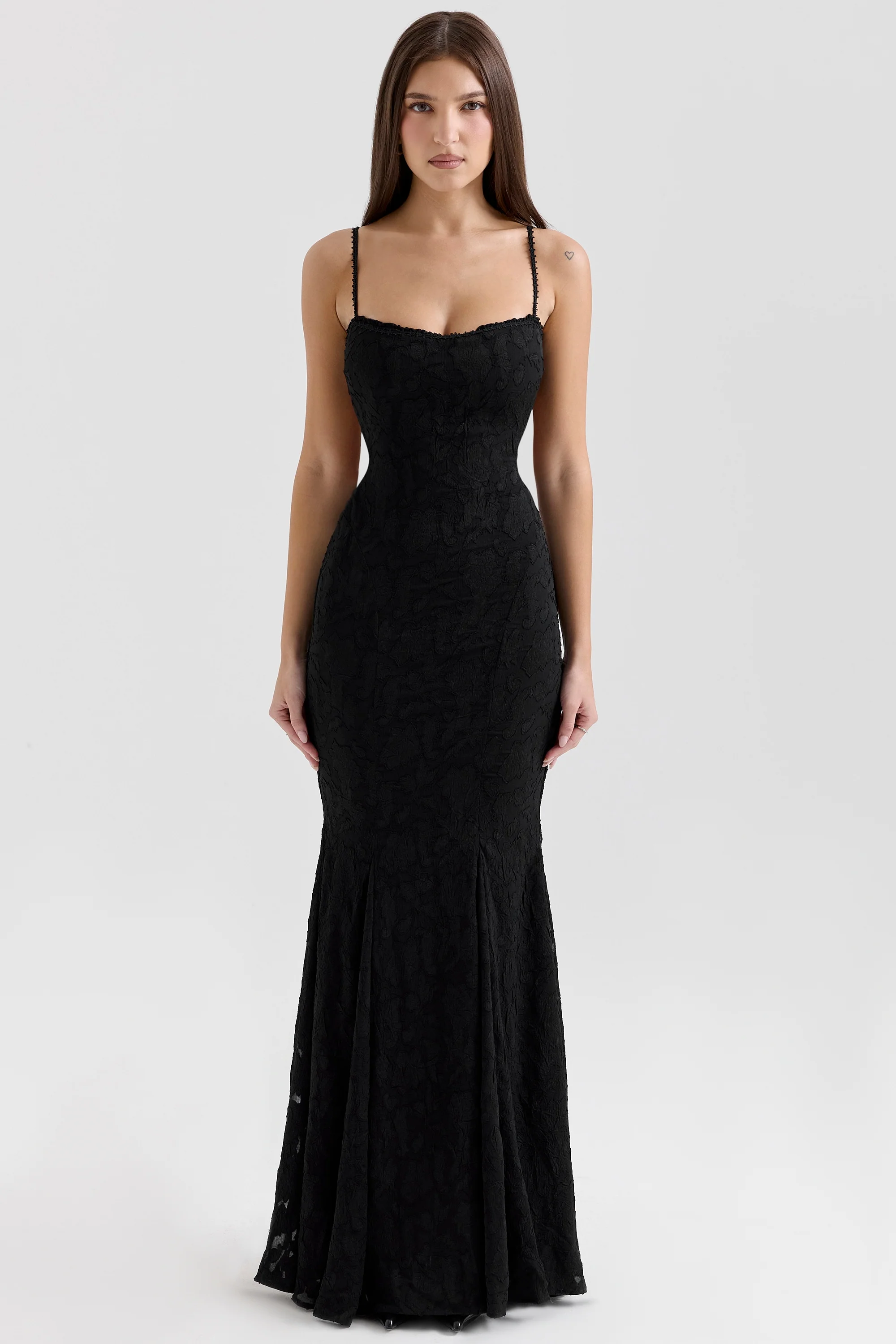 Black Lace Maxi Dress