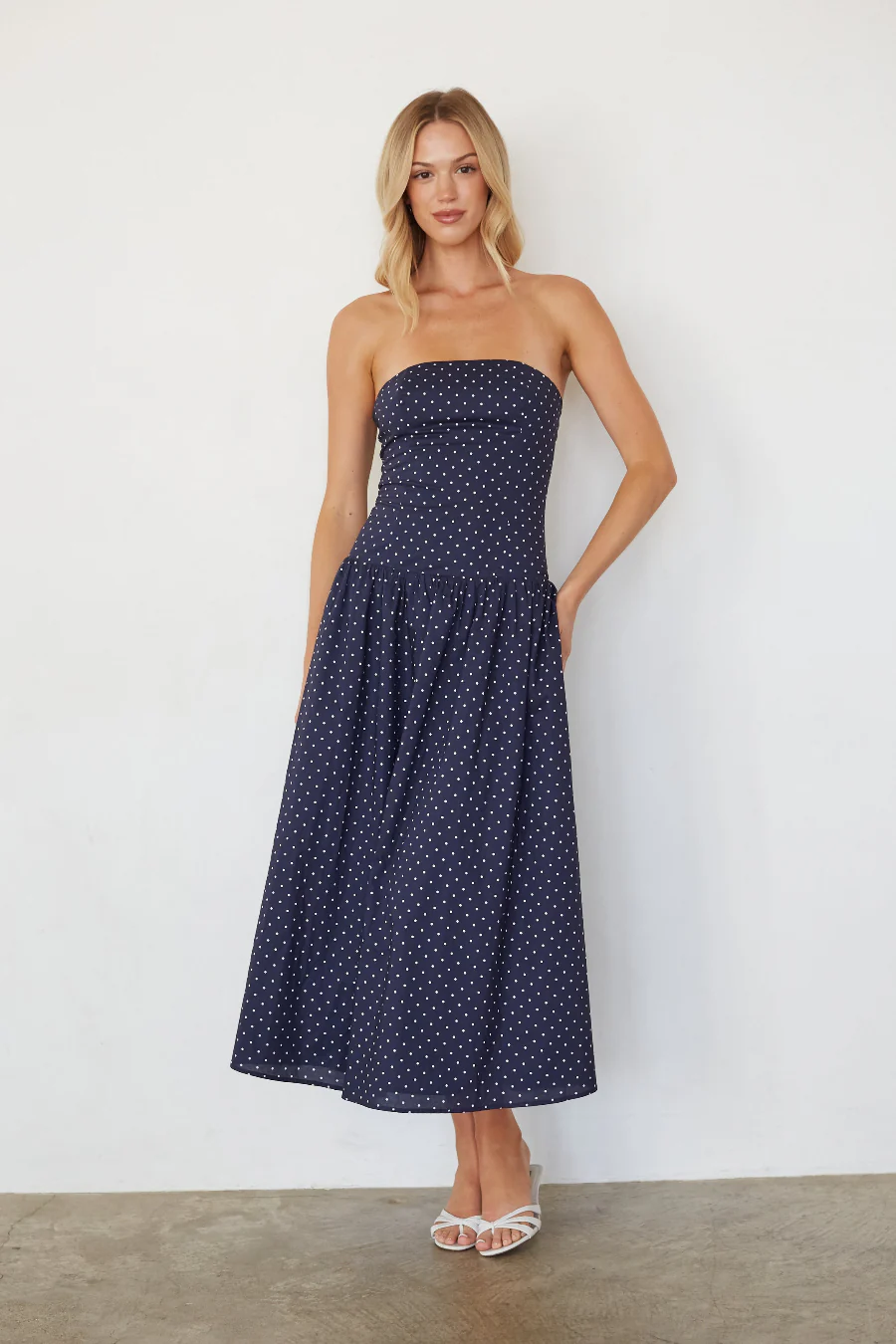 Joey Polka Dot Midi Dress - luluinthesky
