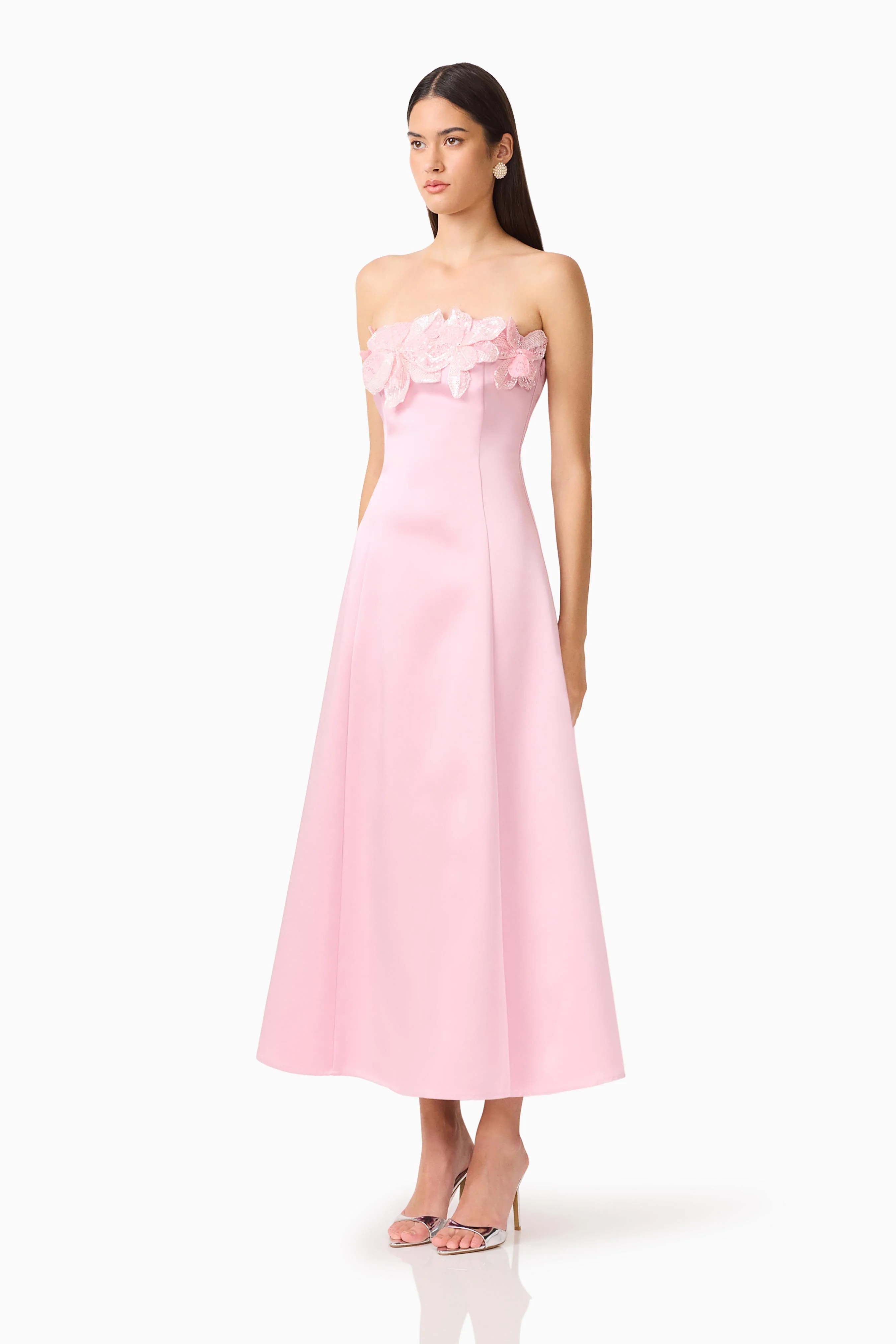 Espera Applique Gown in Rose Pink