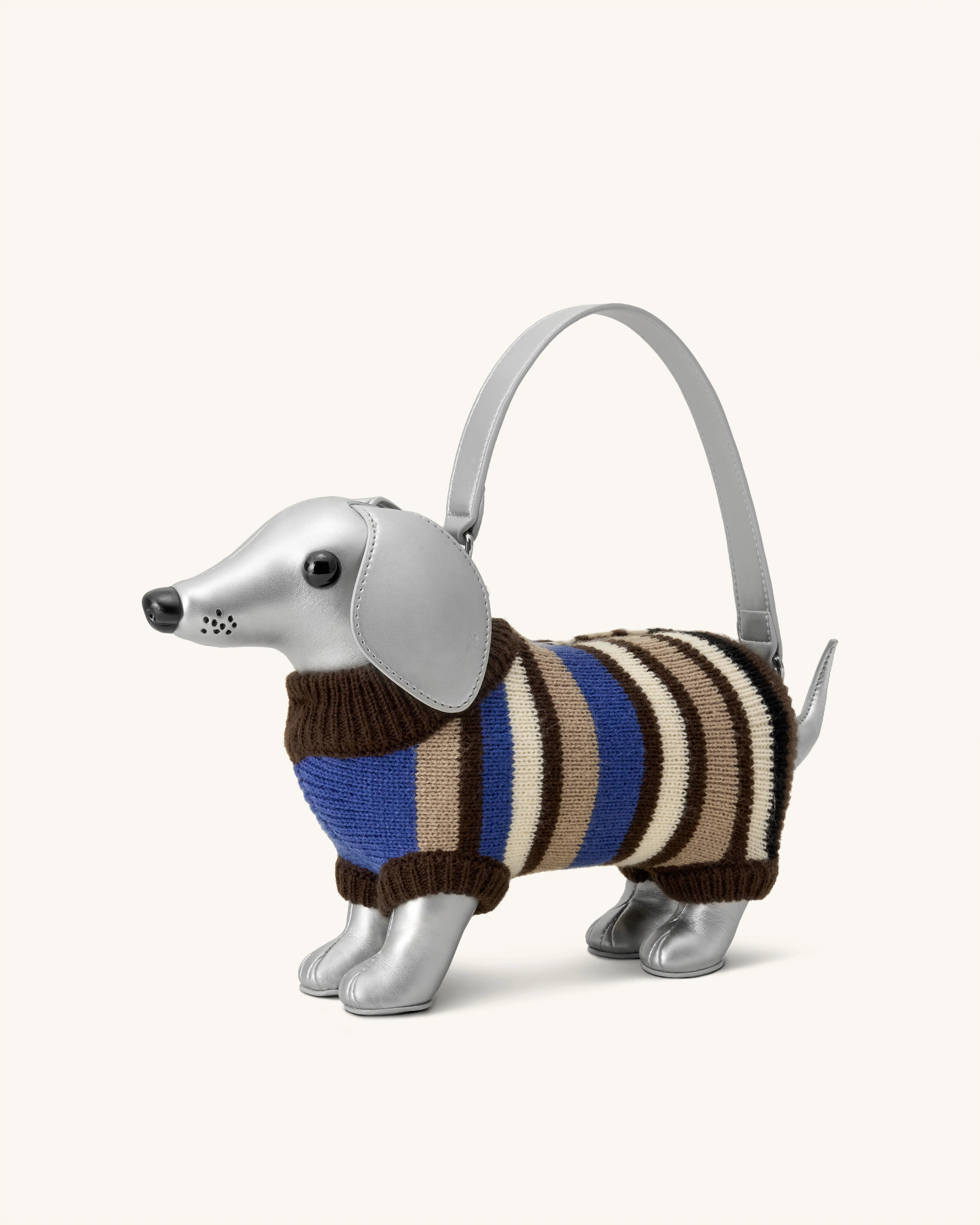 Addison Dachshund Handbag - Silver