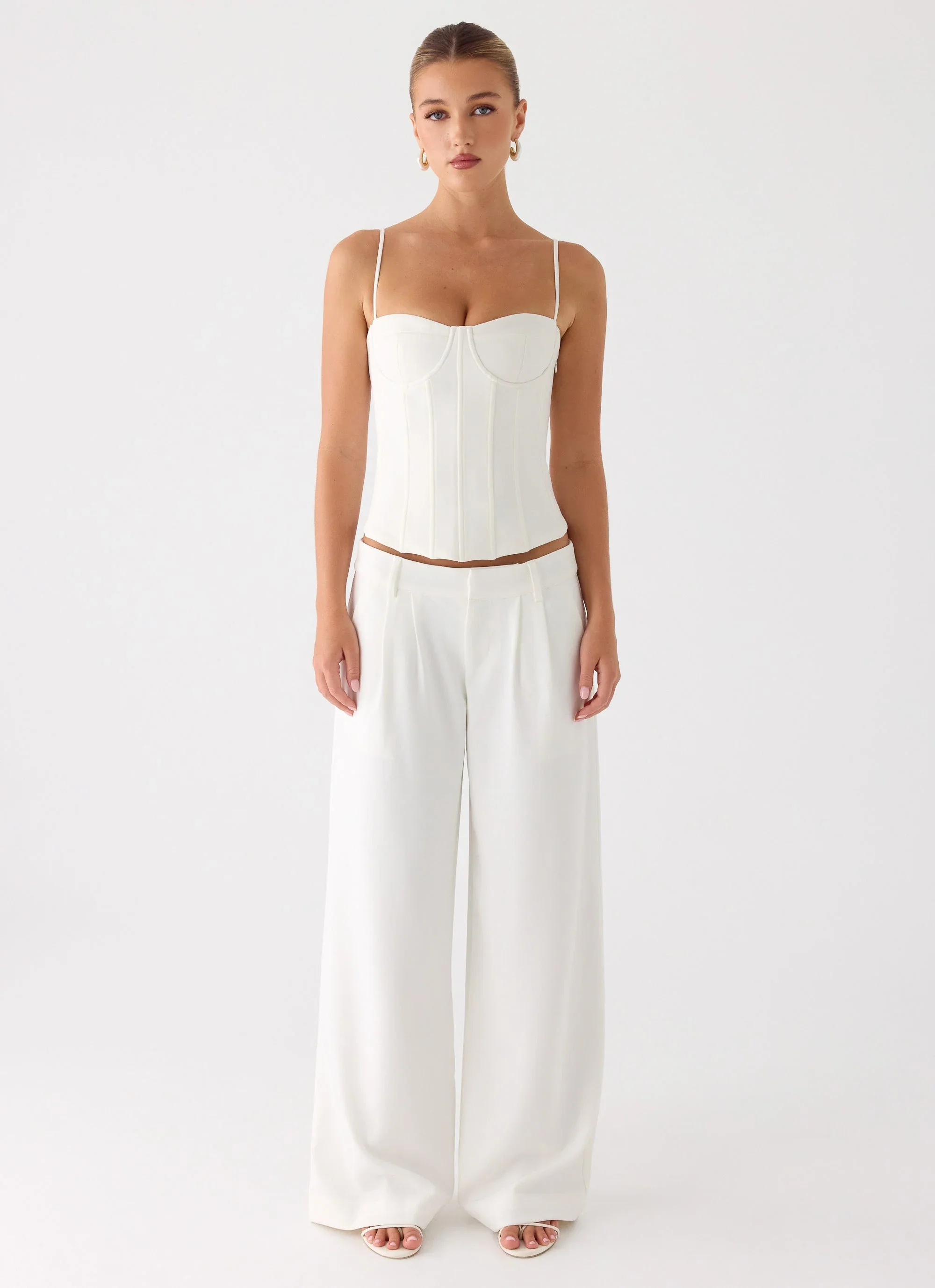 Samuel Low Rise Suiting Pants - White