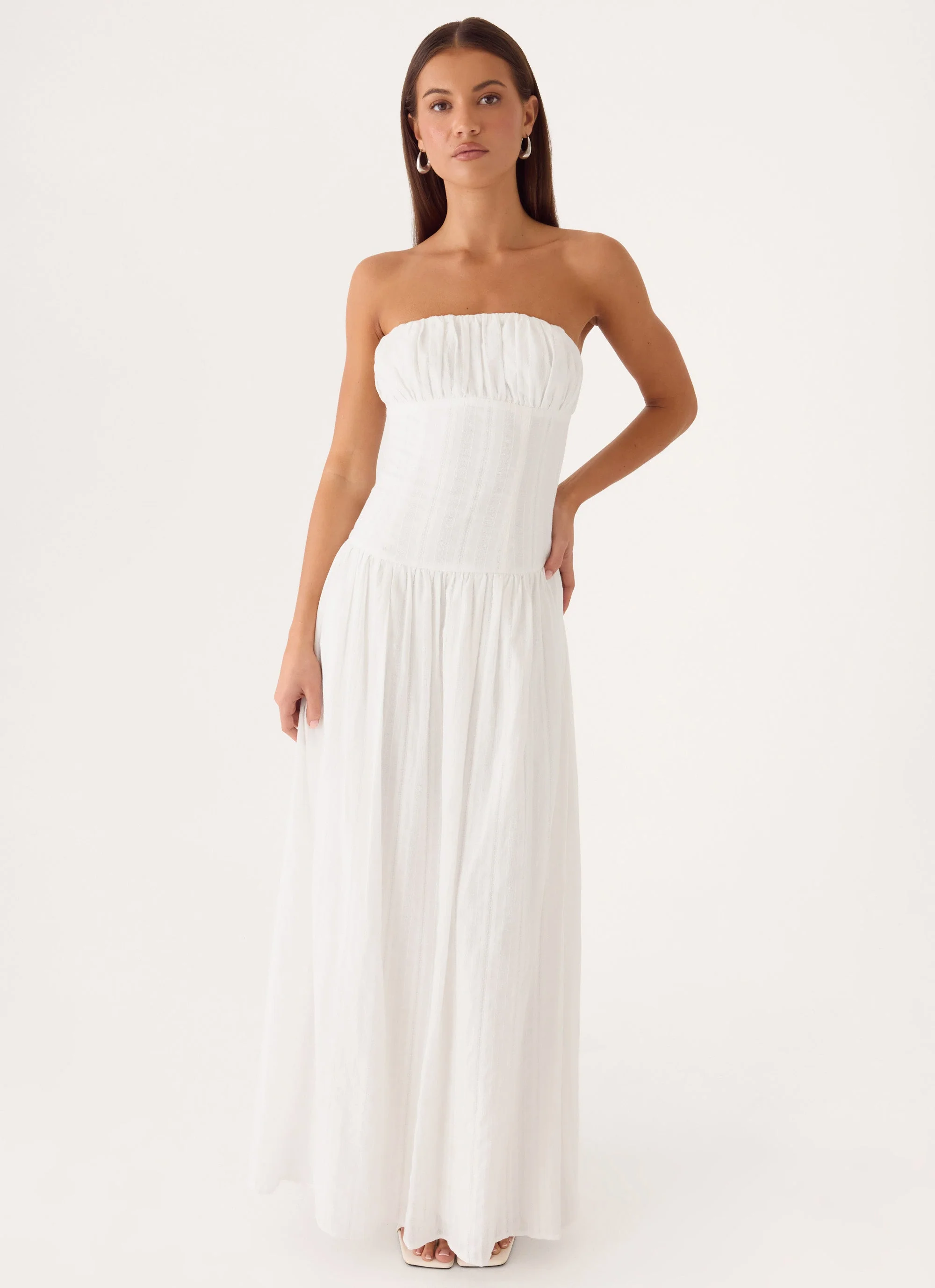 Roslynn Maxi Dress - White - luluinthesky