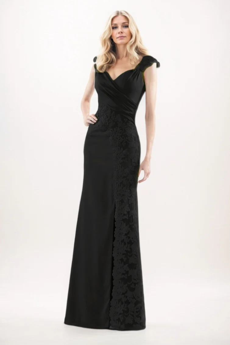 Sheath-Column Maxi Chiffon Mother Of The Bride Dress CM0275