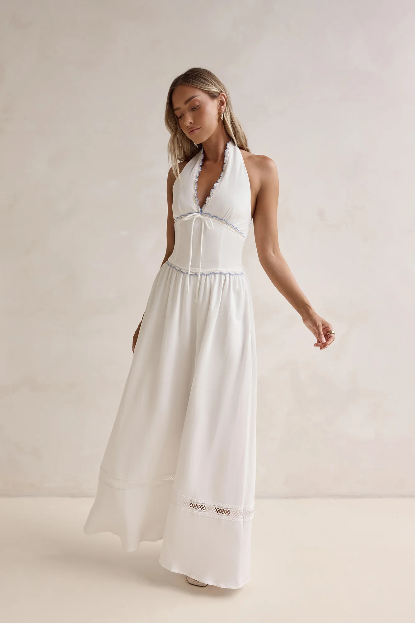 Days Of Dreaming Halter Maxi Dress White