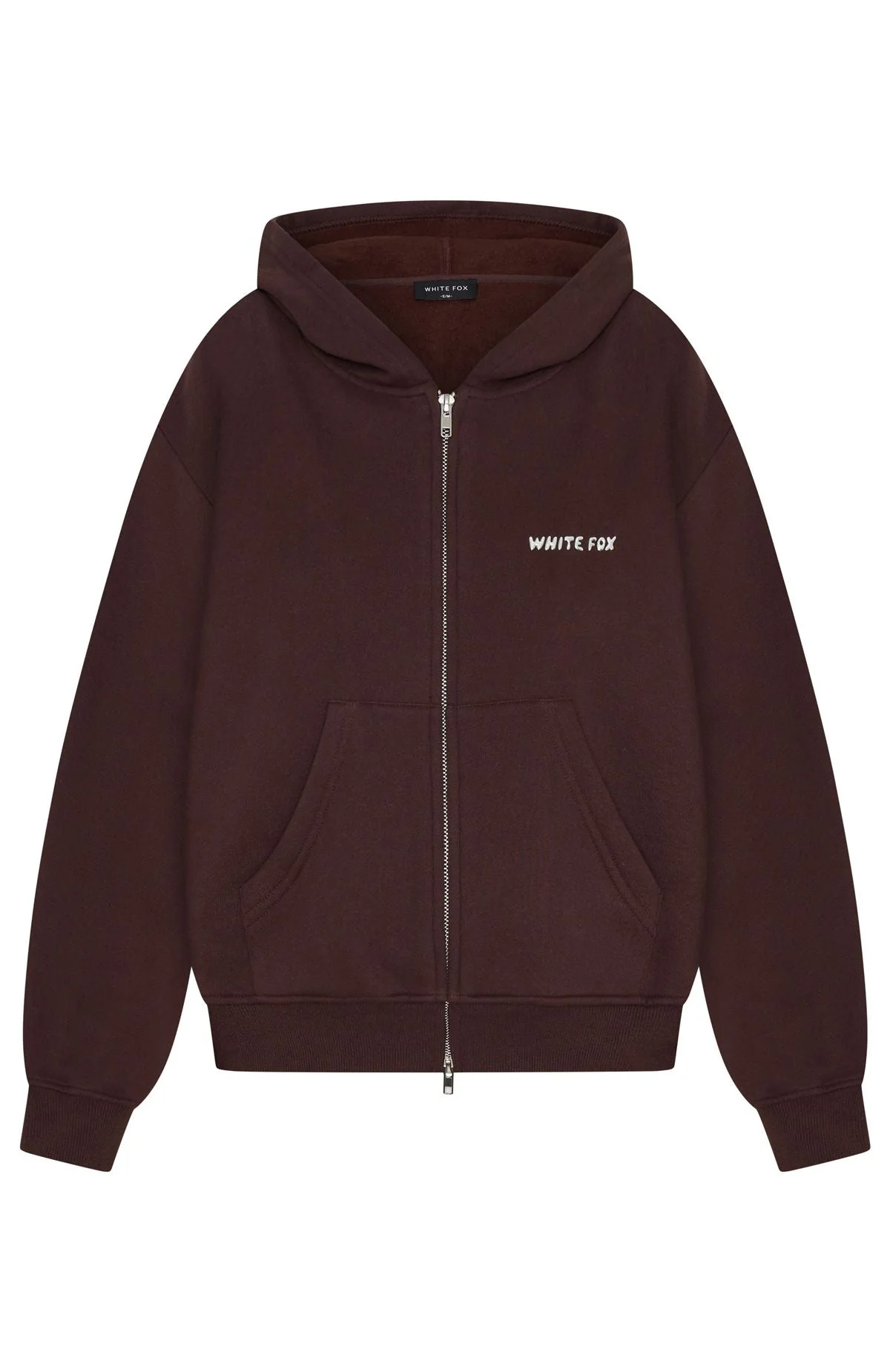 Test Drive Boxy Zip Front Hoodie Chocolate