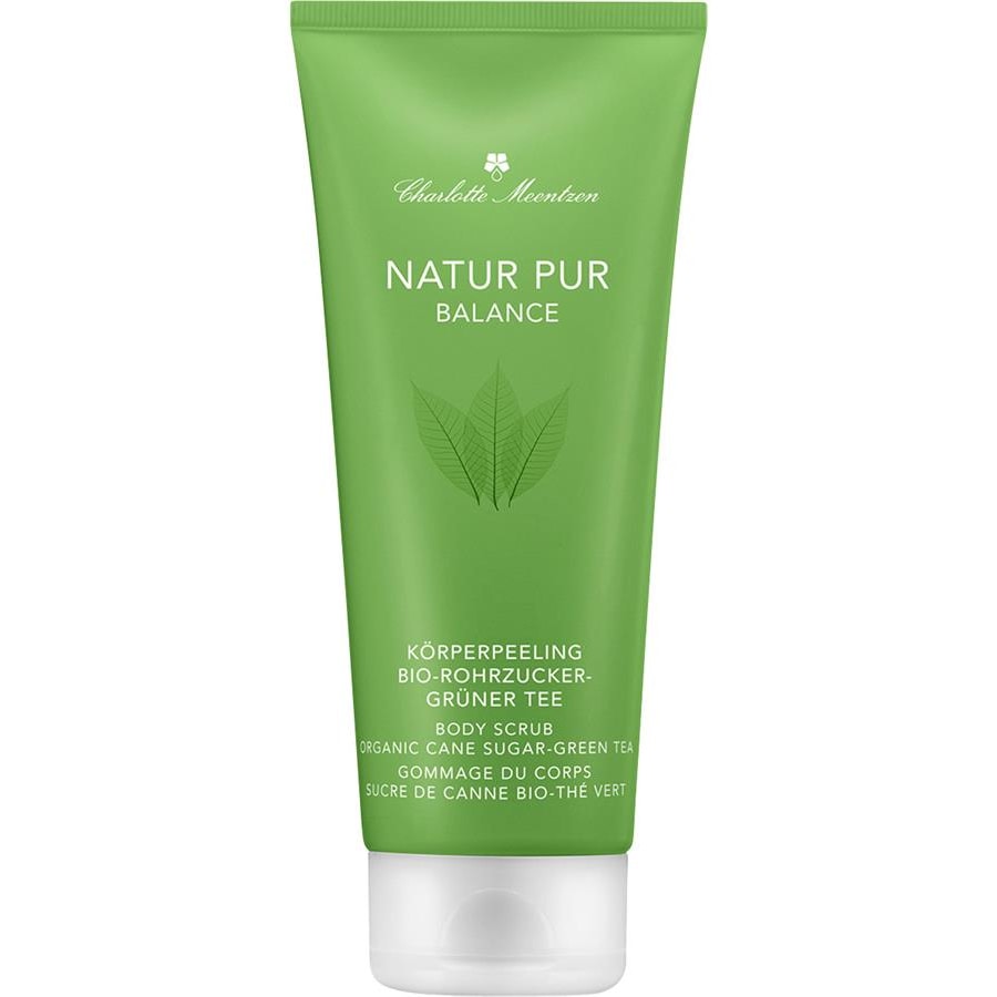 Charlotte Meentzen Natur Pur Balance Peeling do ciała Organiczna zielona herbata z cukrem trzcinowym