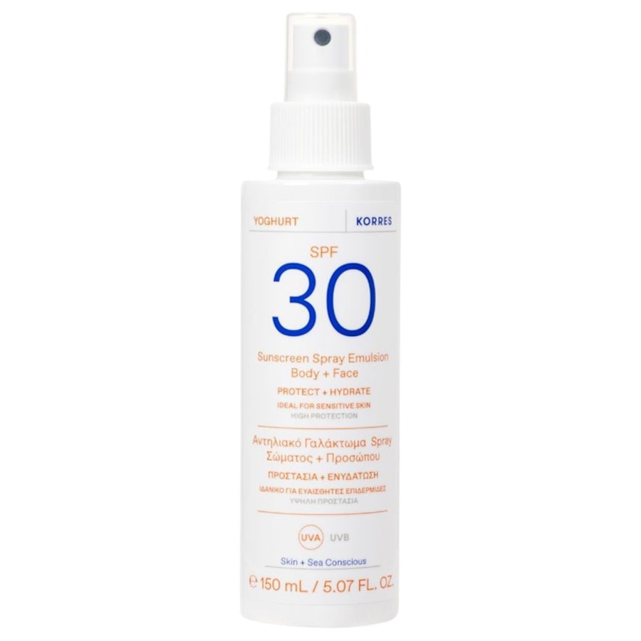Korres Kosmetyki do opalania Jogurtowa emulsja do opalania w sprayu do twarzy i ciała SPF30