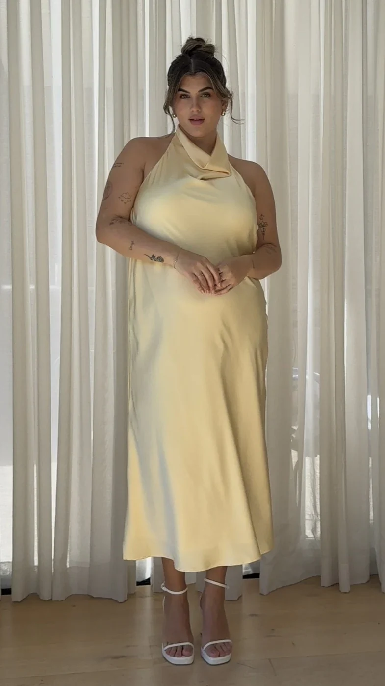 Rina Midi Dress - Yellow