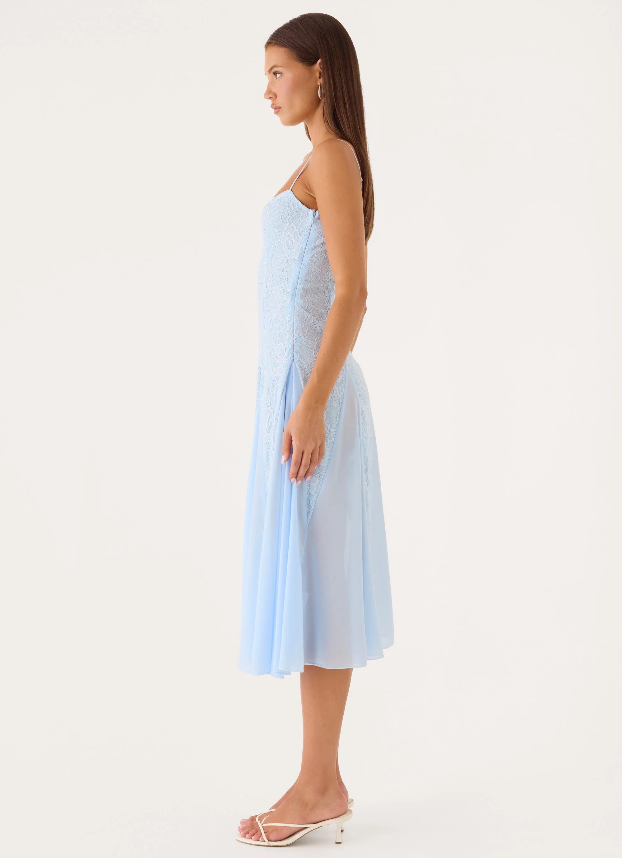 Erynda Midi Dress - Blue - luluinthesky