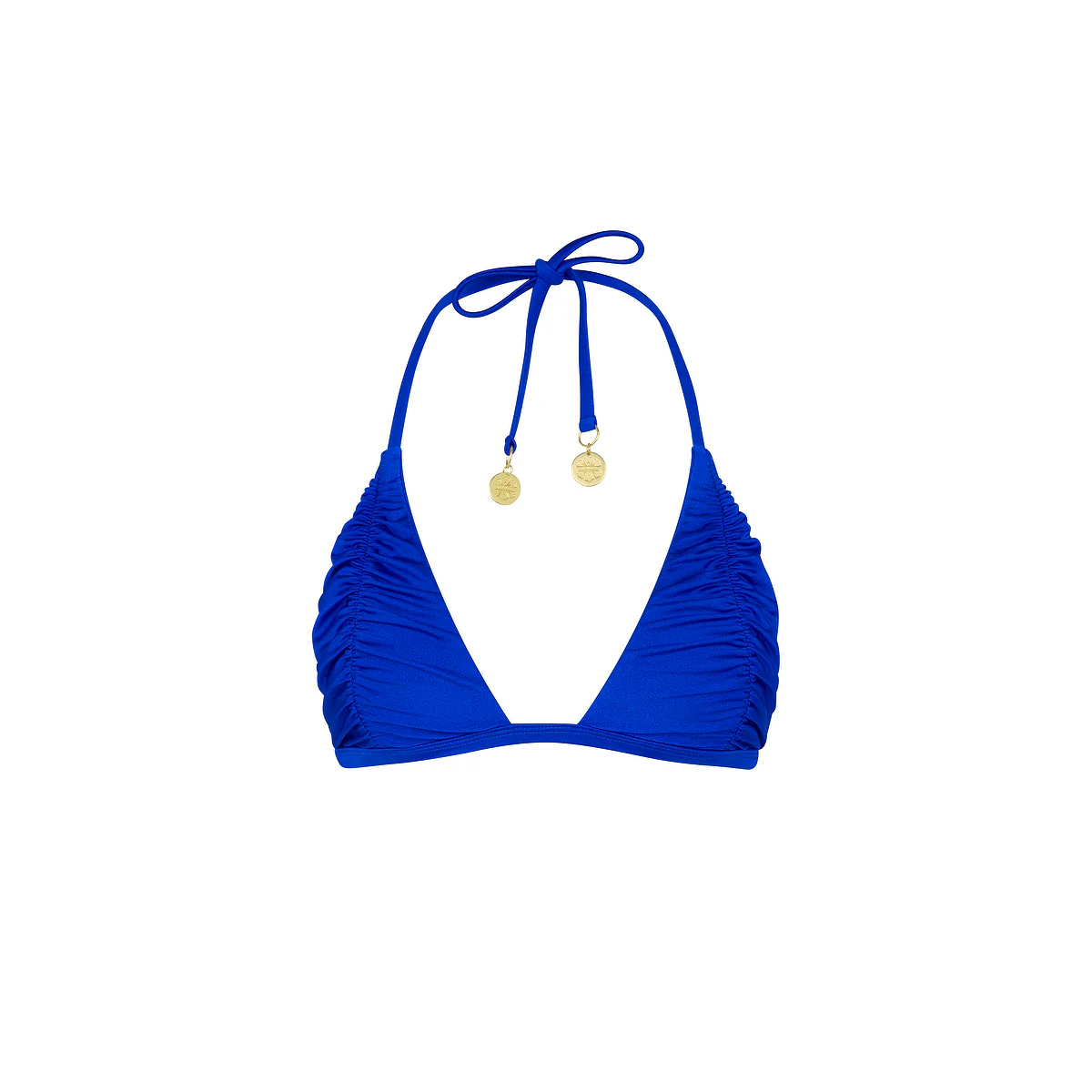 Gathered Stitch Bralette Bikini Top - Blue Lagoon