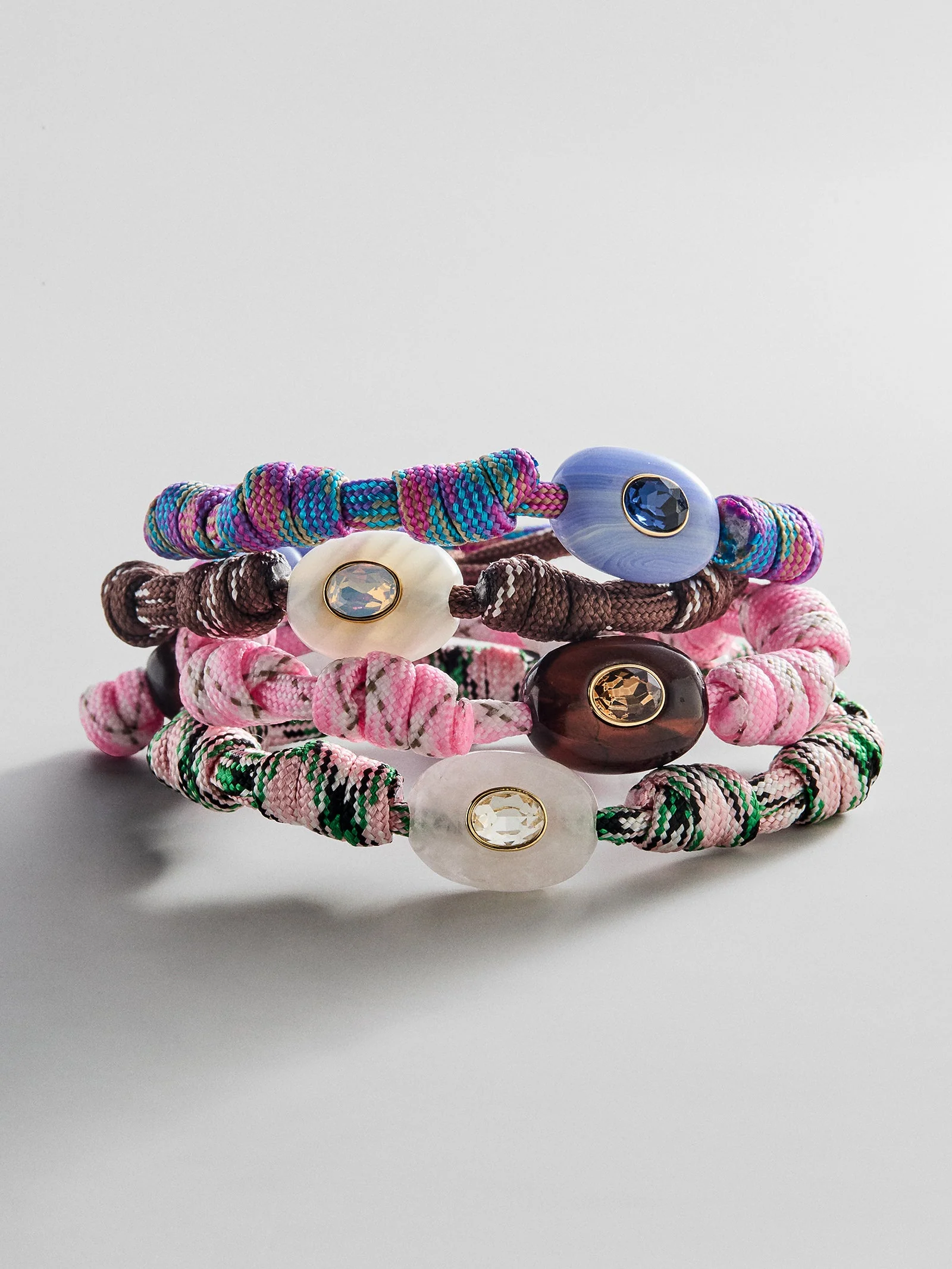 True Aura Semi-Precious Paracord Bracelet - Moonstone