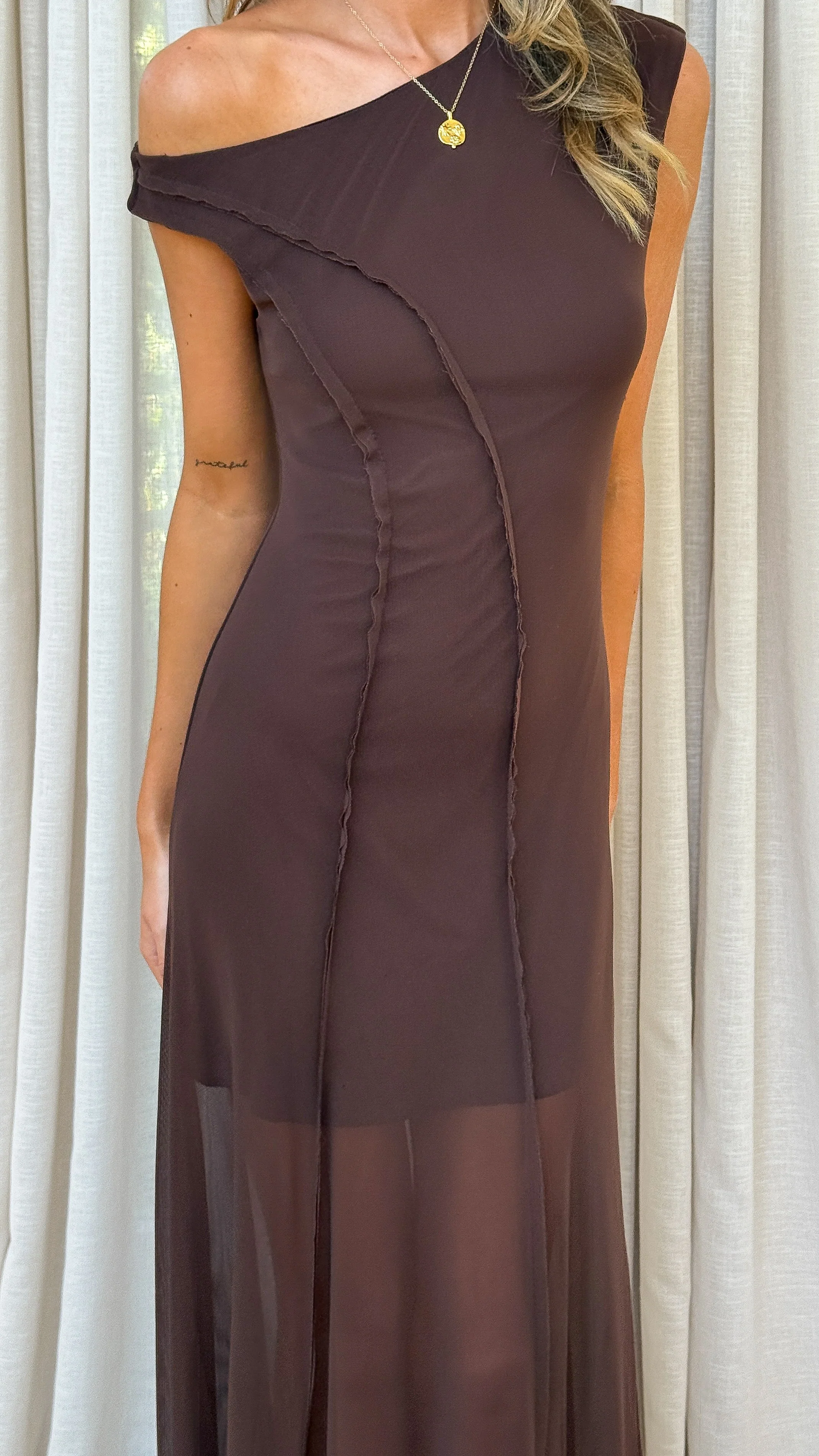Raya Maxi Dress - Chocolate