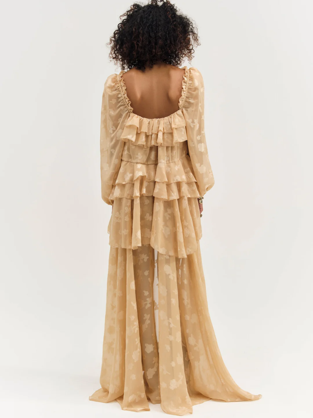 Colette Satin Burnout Maxi Dress
