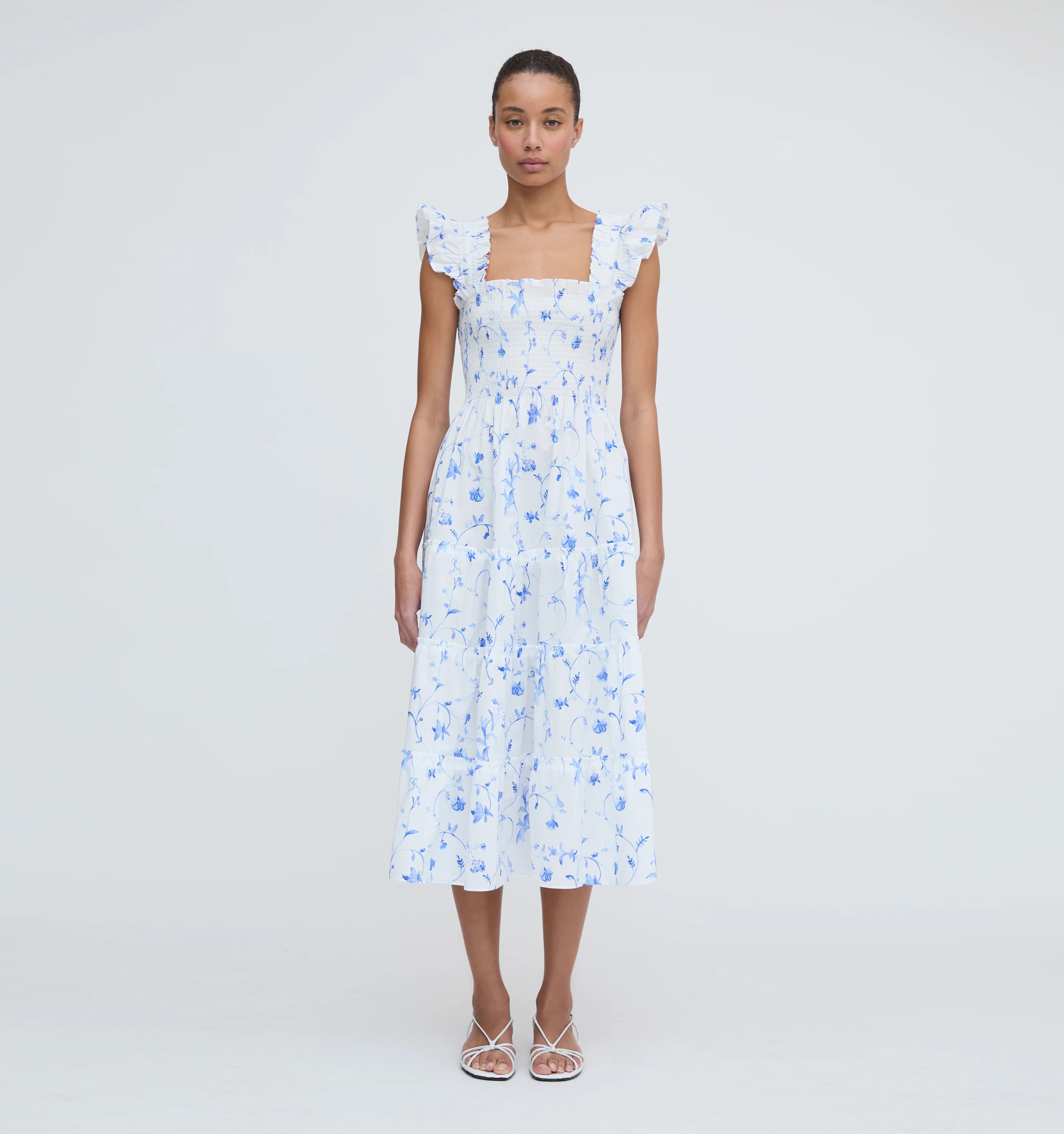 The Ellie Nap Dress - Blue Botanical