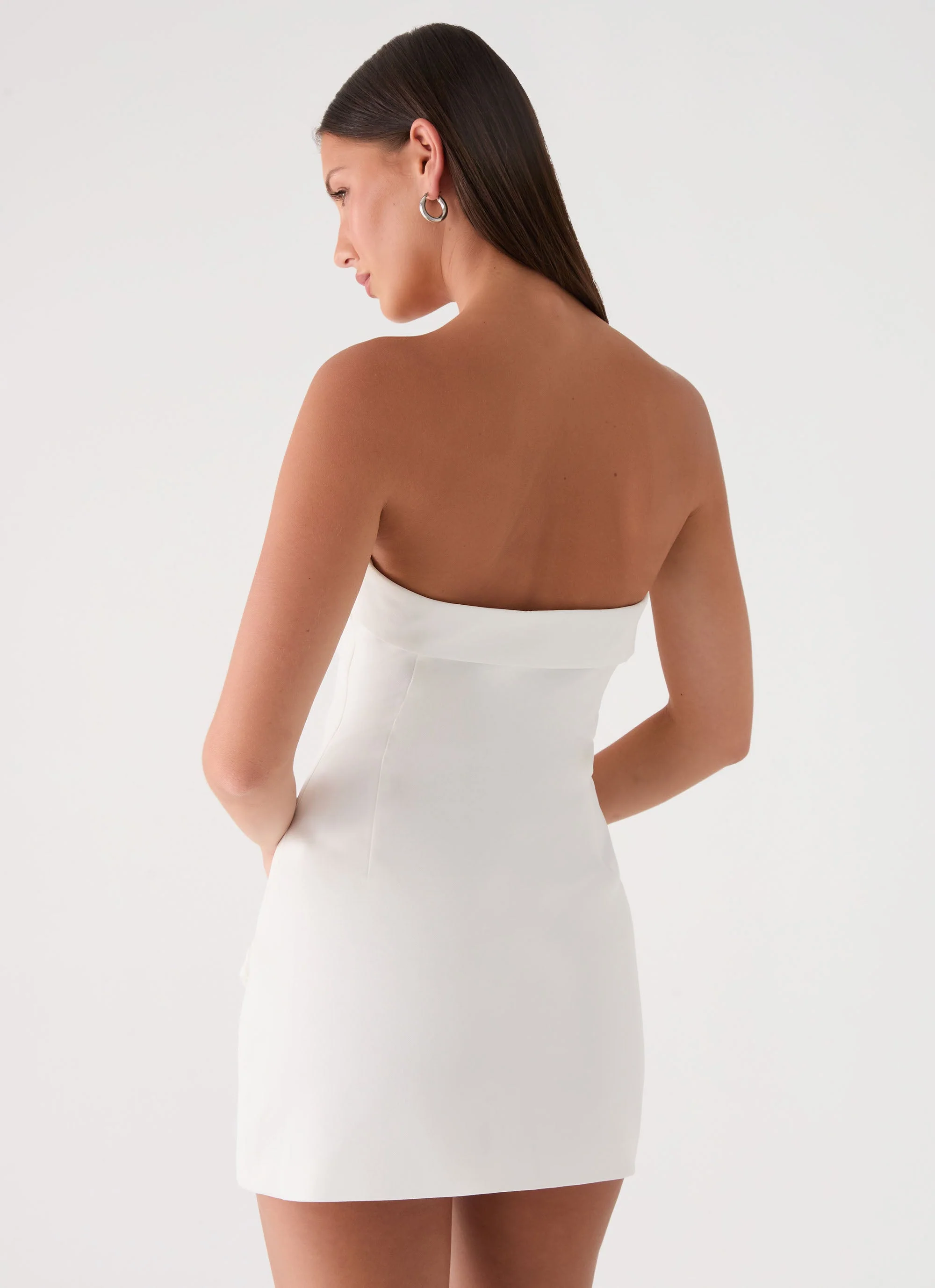 Jennah Mini Dress - White Dove - luluinthesky