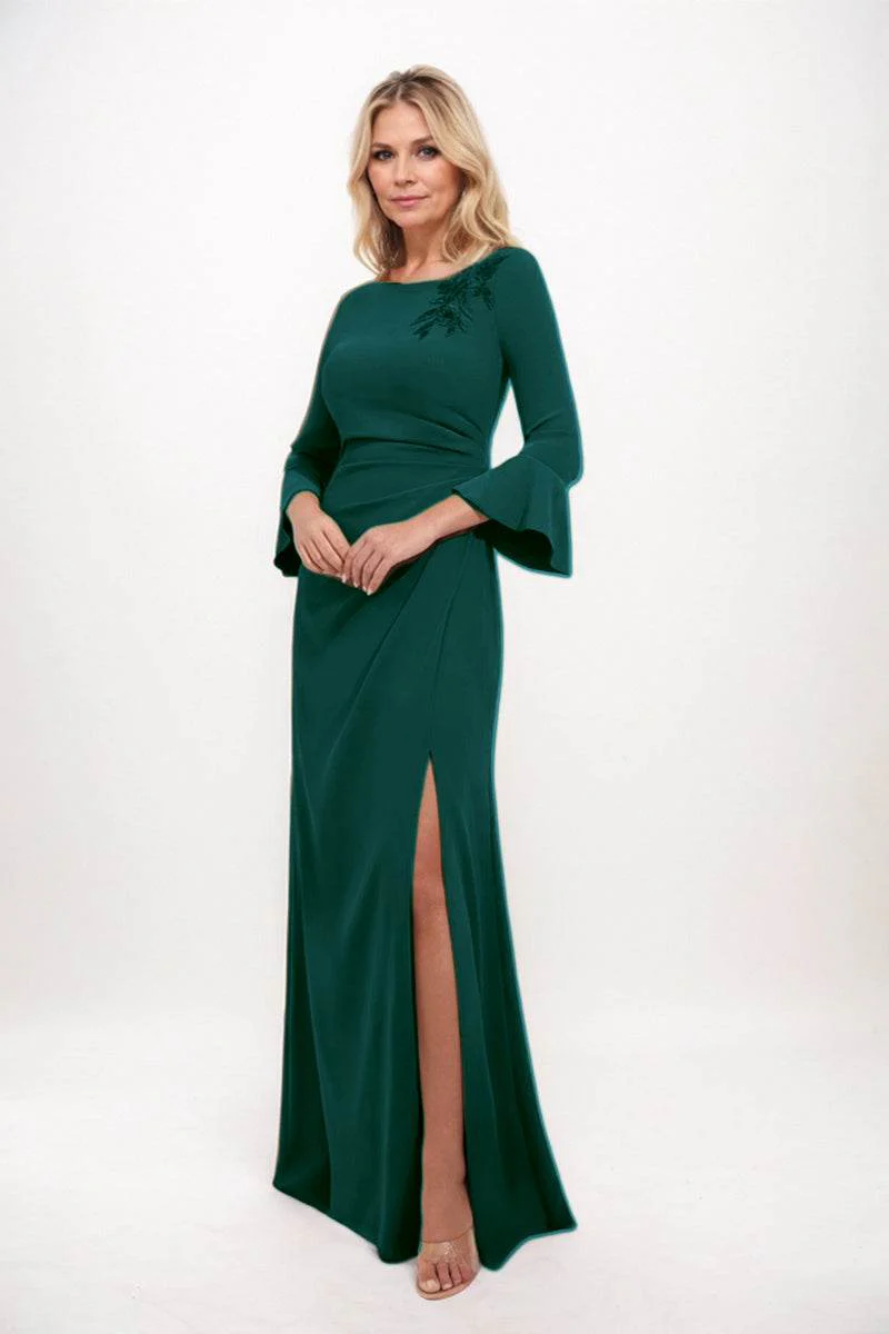 A-line Maxi Stretch Crepe Mother Dress CM0232