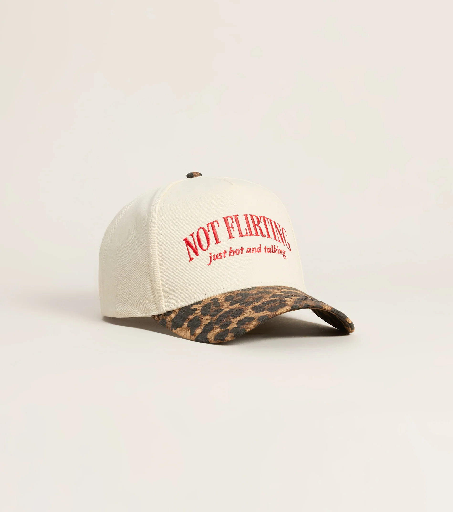 Not Flirting Leopard Print Baseball Hat