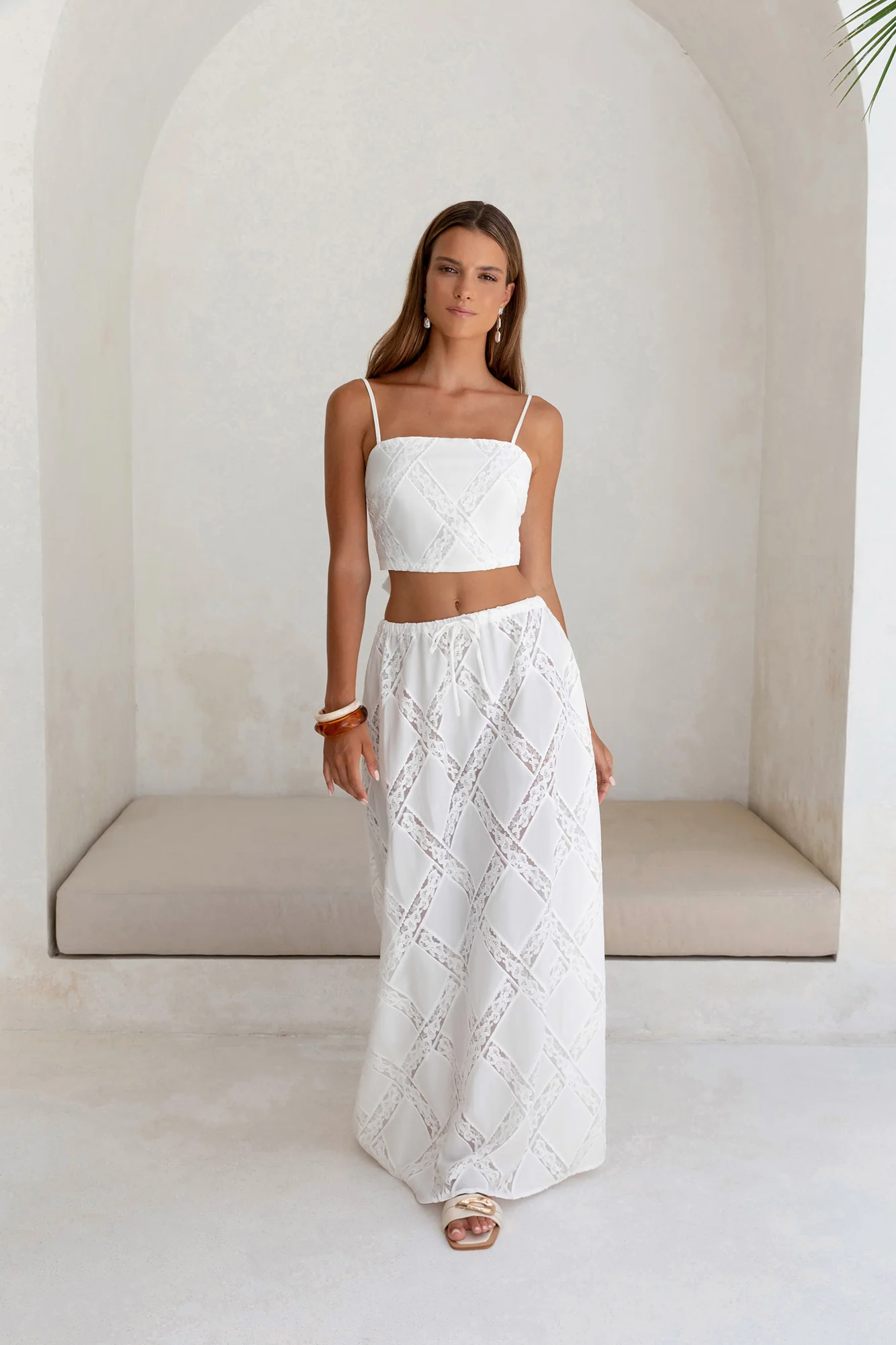 Ocean Air Oasis Maxi Skirt White - luluinthesky