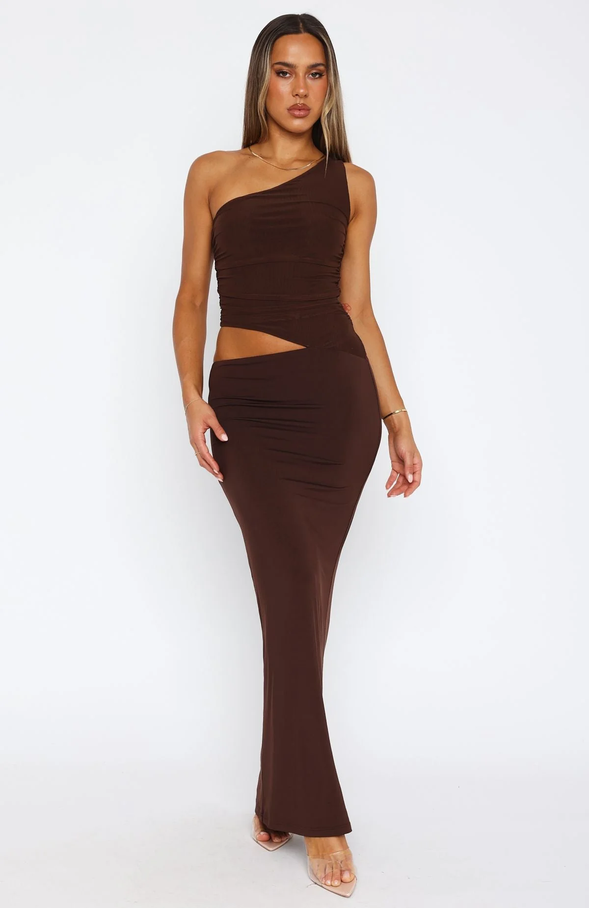 Give Me The Chance Maxi Dress Chocolate