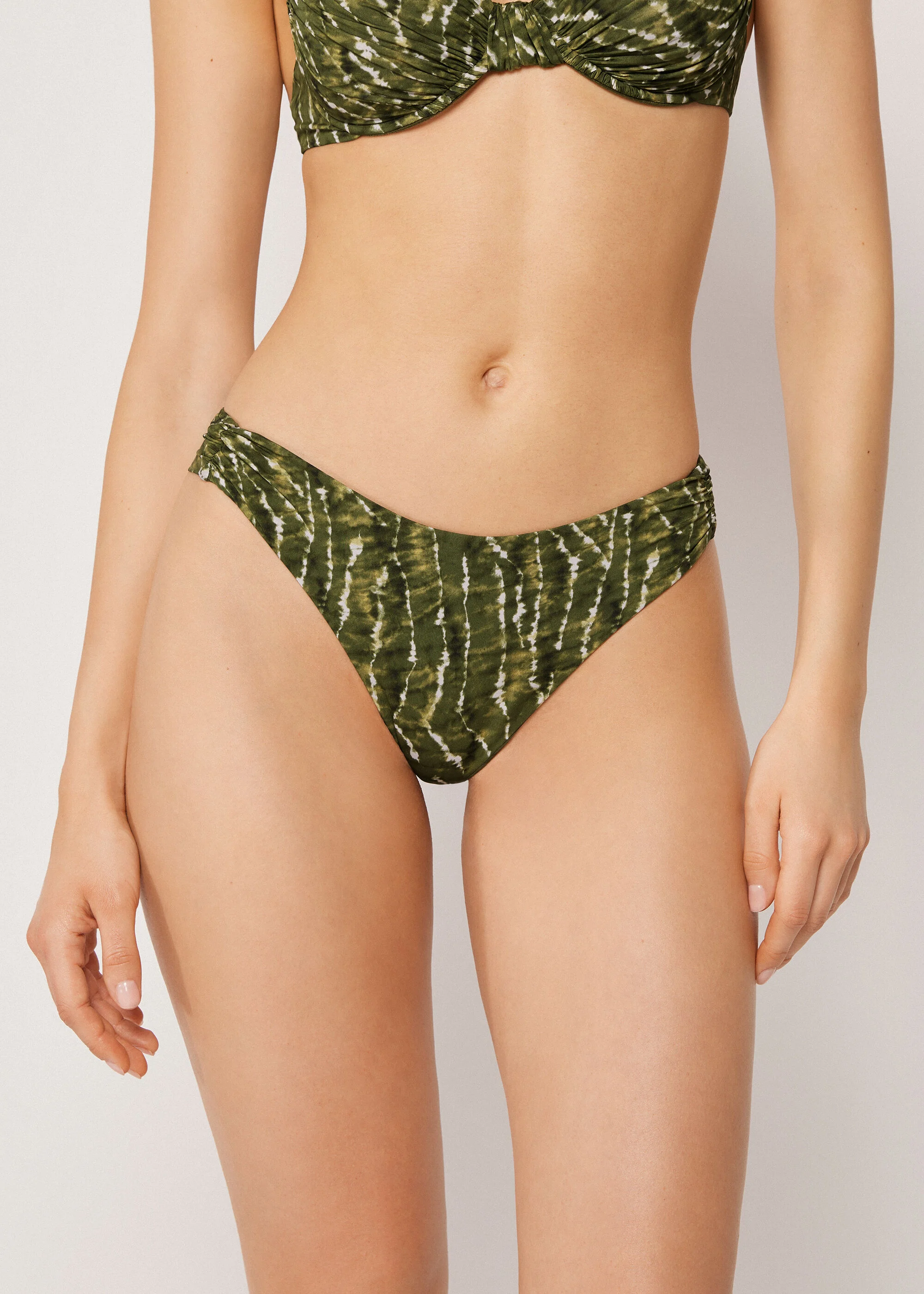Brazilian Swimsuit Bottom Natural Tie-Dye