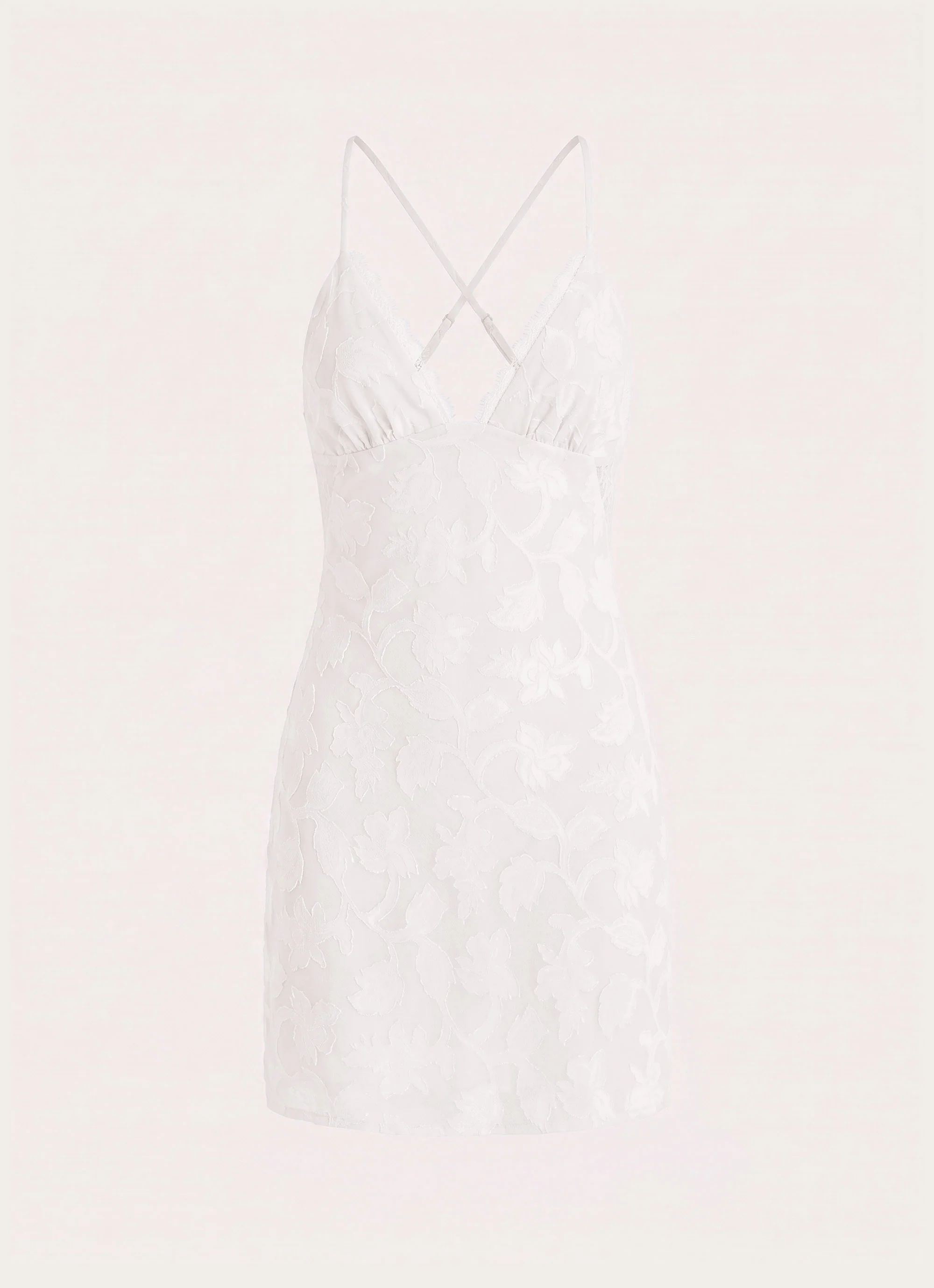 Leeana Mini Dress - White - FASHION NOB