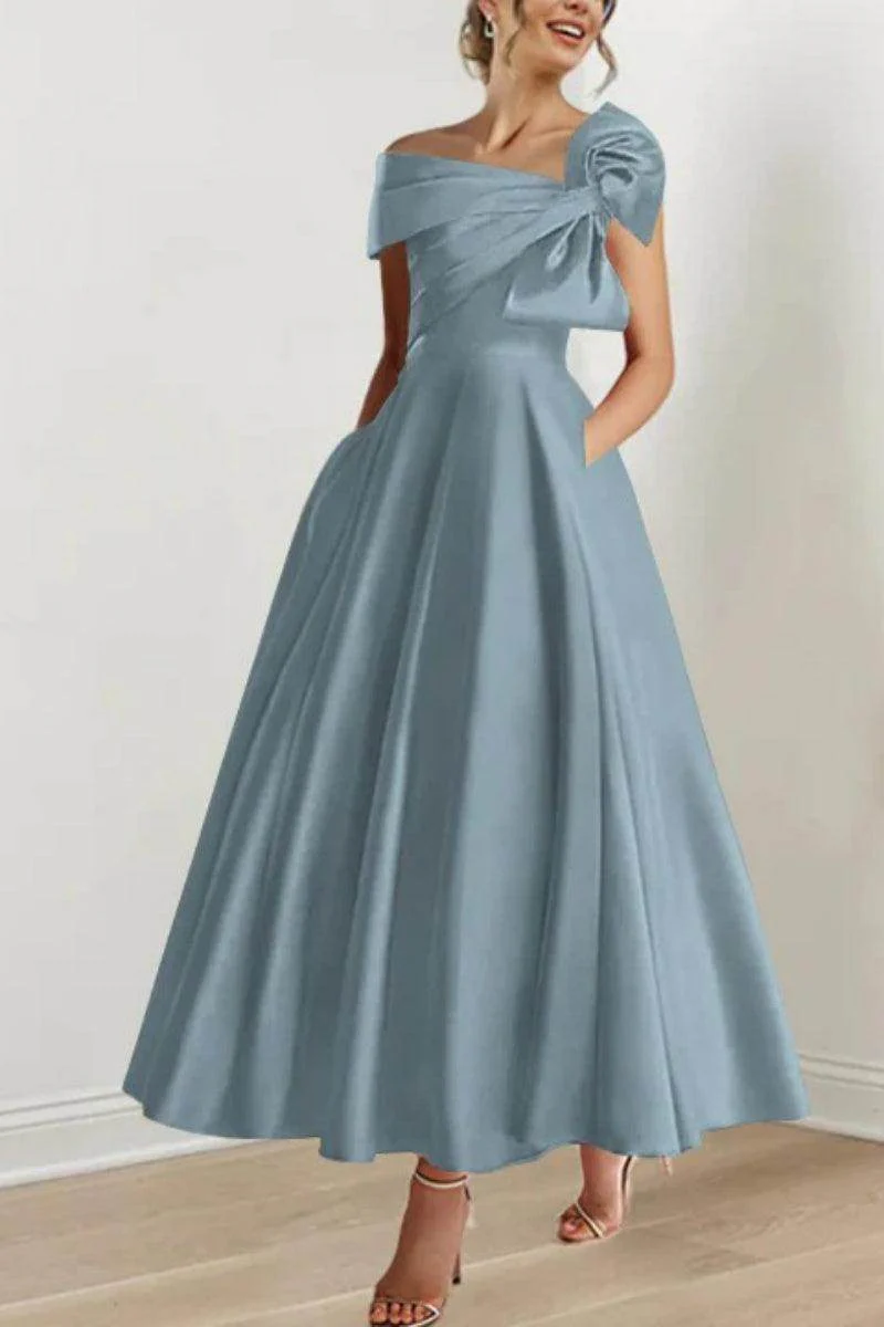A Line Off The Shoulder Mother Dresses with Bows CM0333
