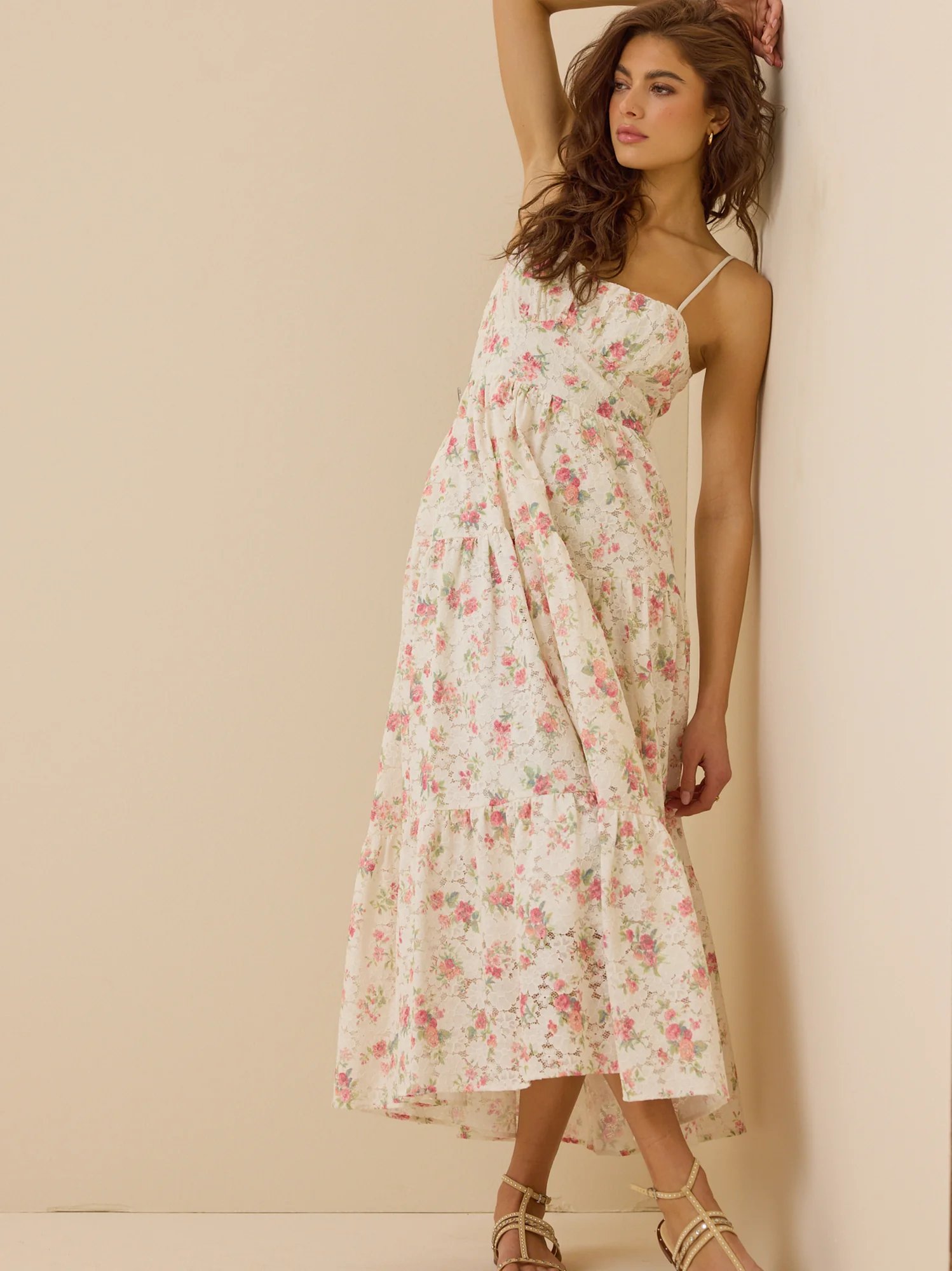 Edeline Floral Lace Maxi Dress