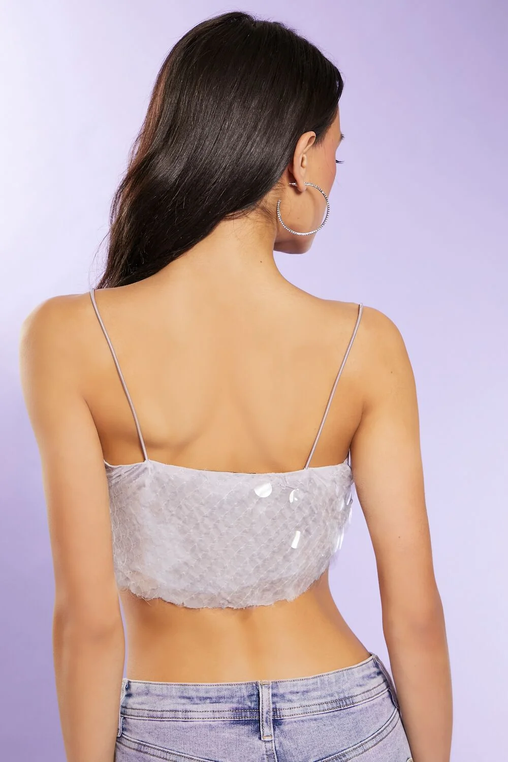 Sequin Cropped Cami