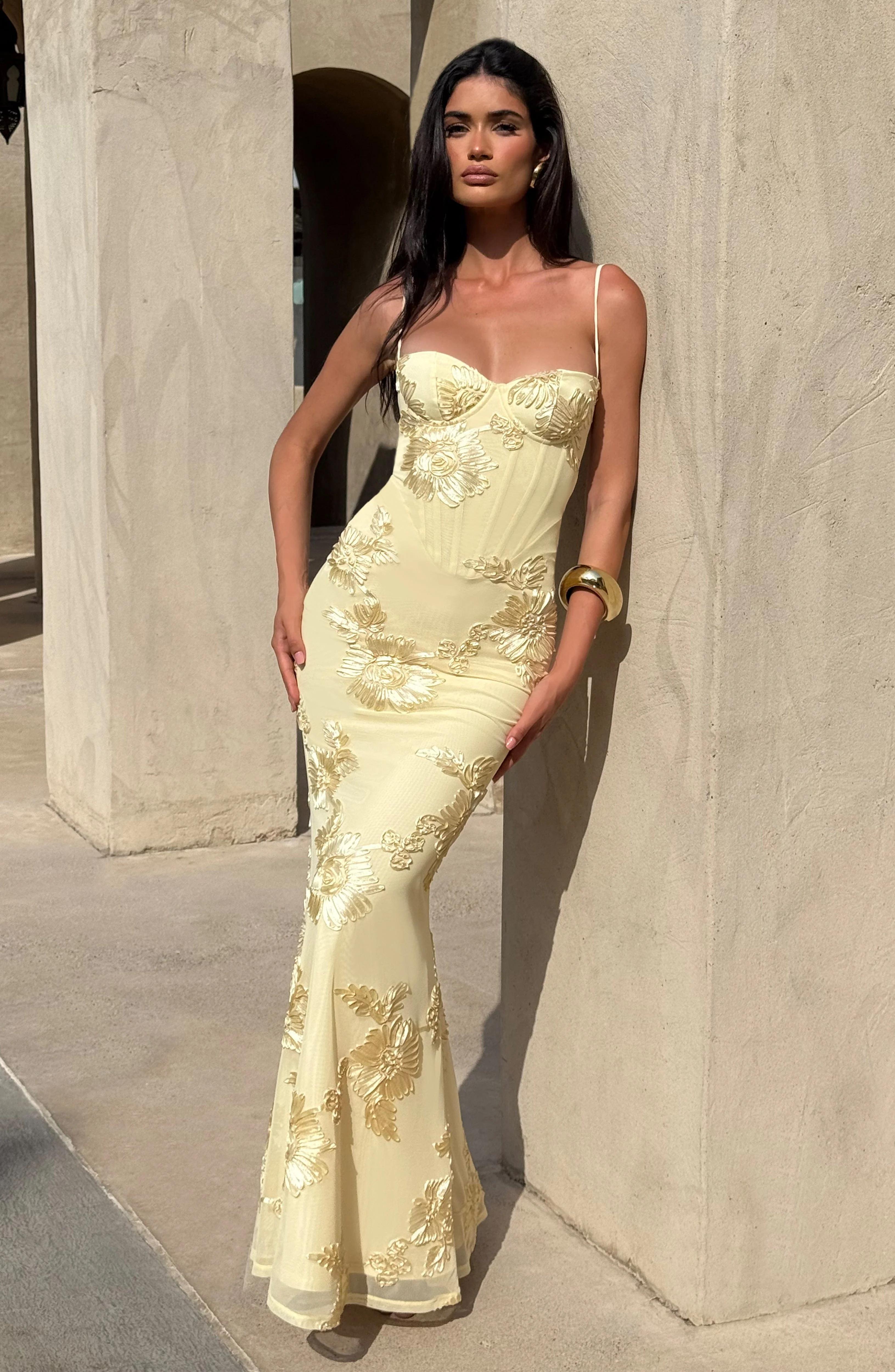 Nefertiti Maxi Dress - Lemon
