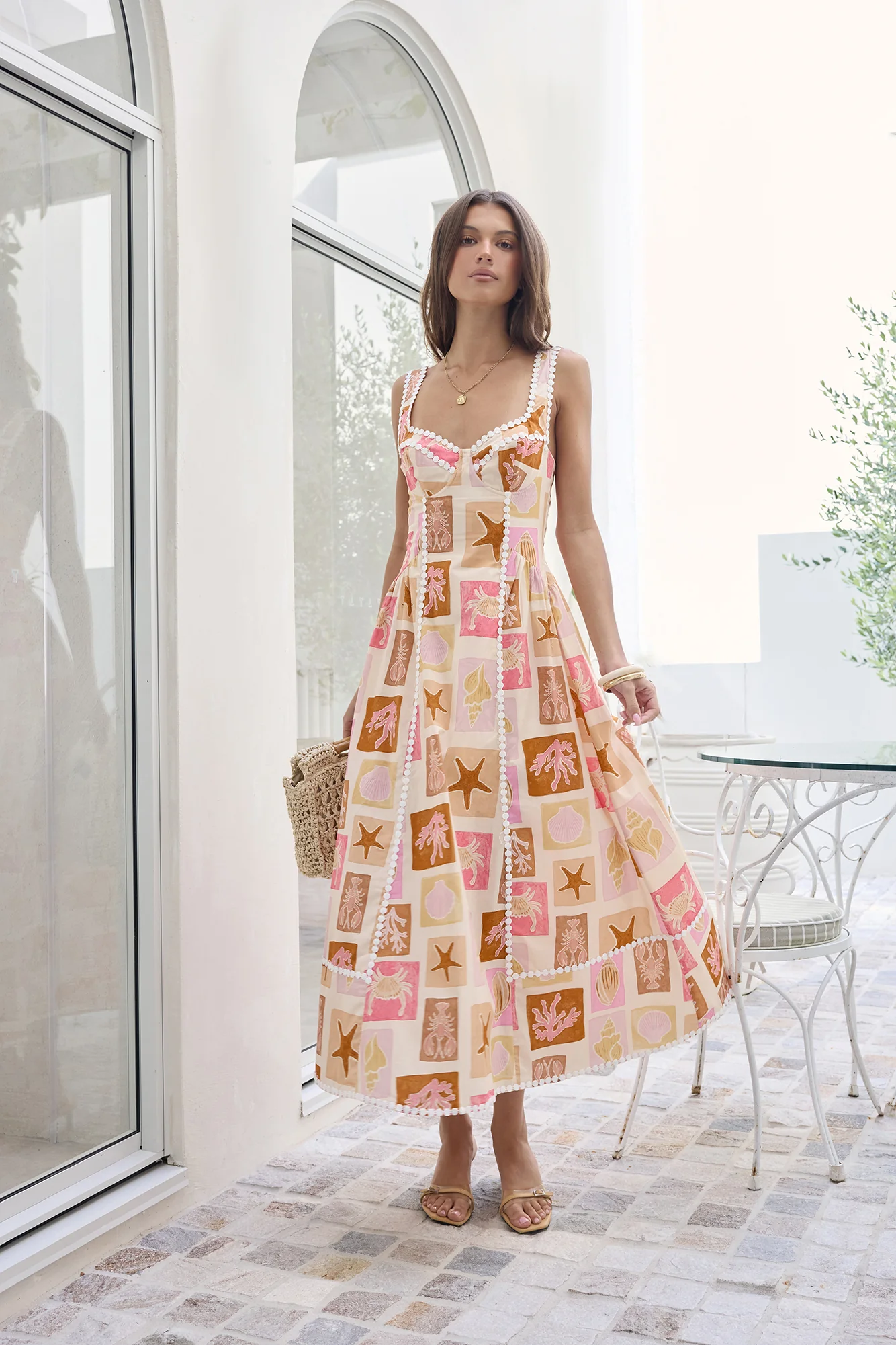 Posi Postcards Maxi Dress Print
