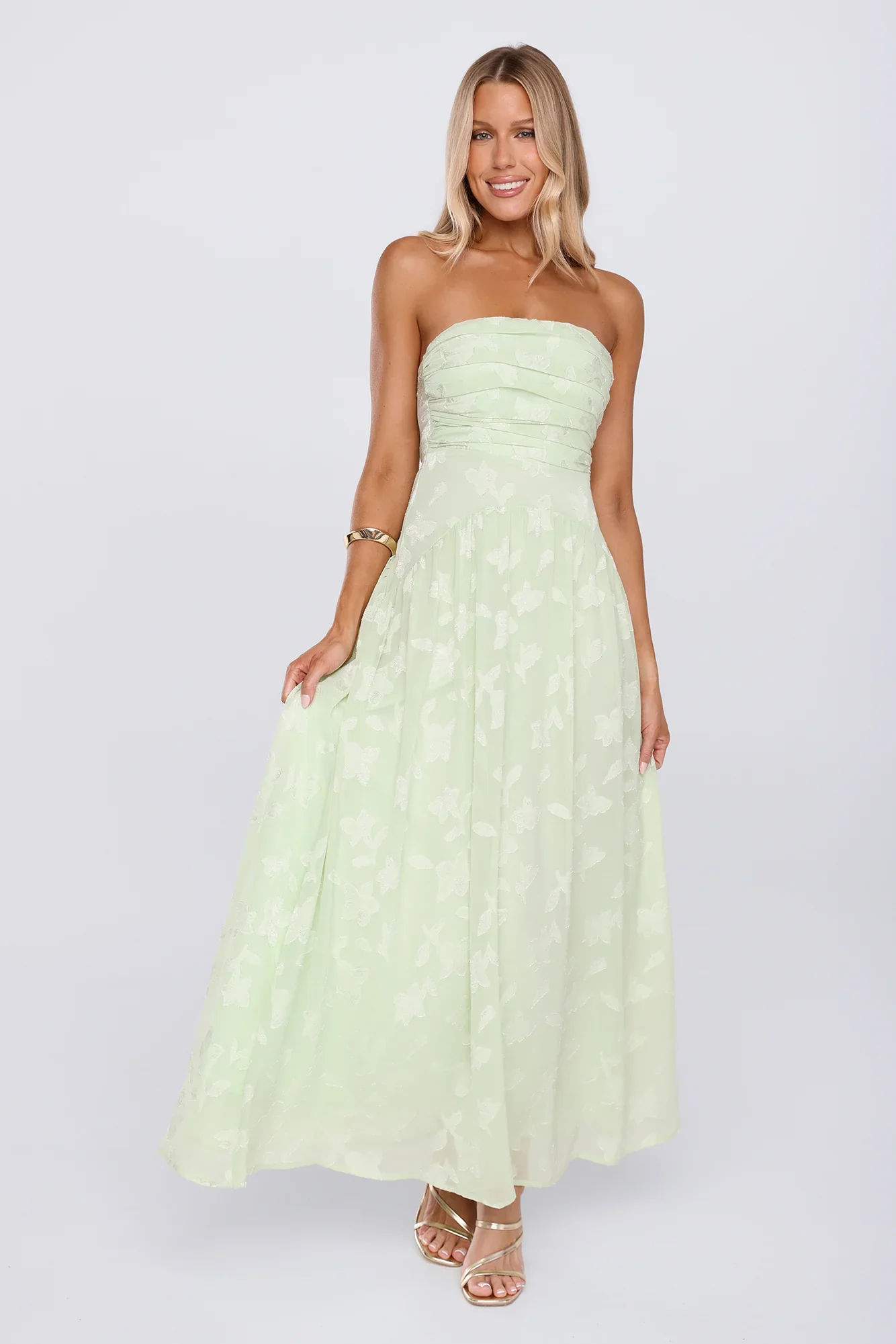 Dress Ready Strapless Maxi Dress Mint