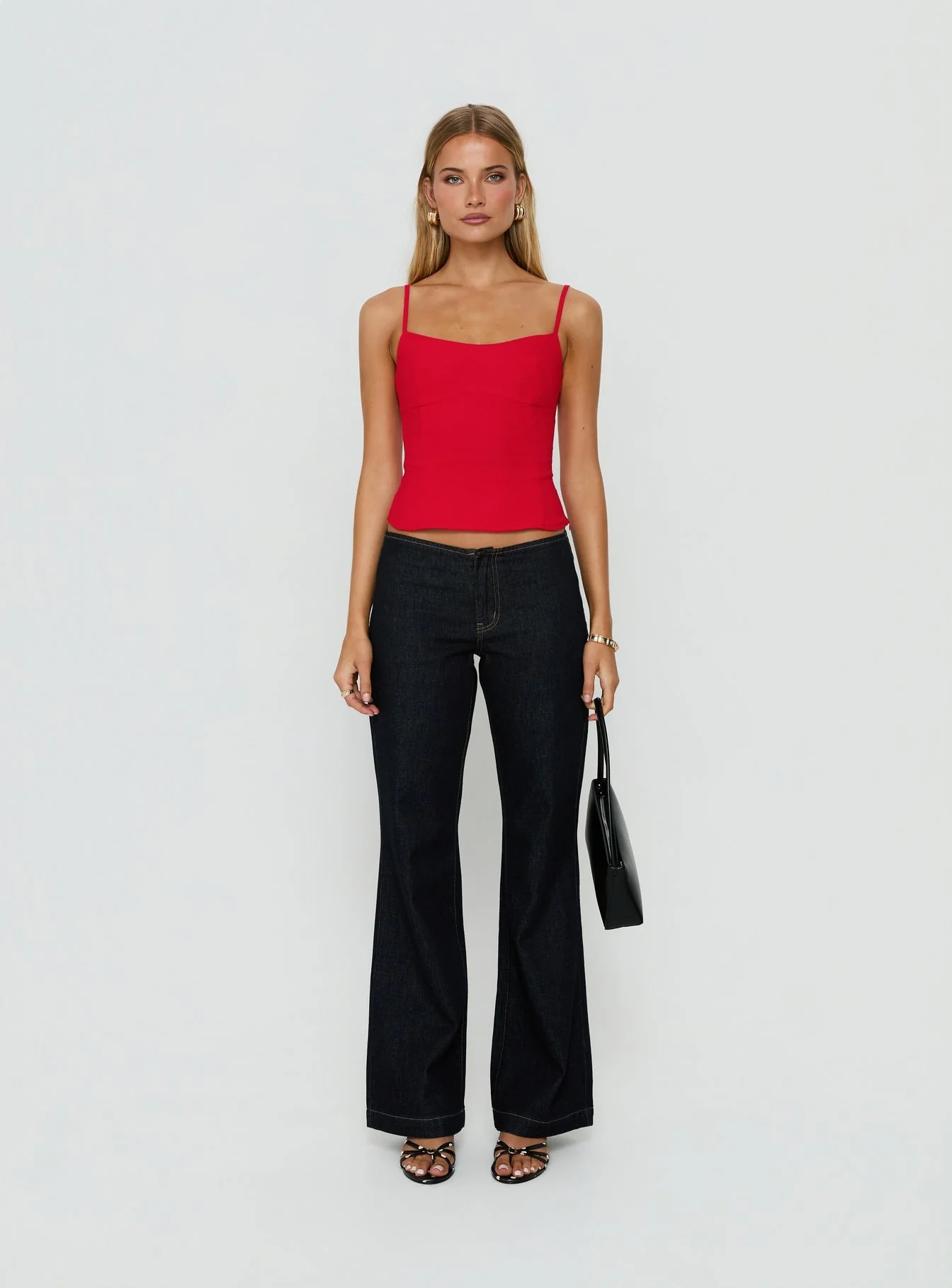 Elanah Structured Cami Top Red