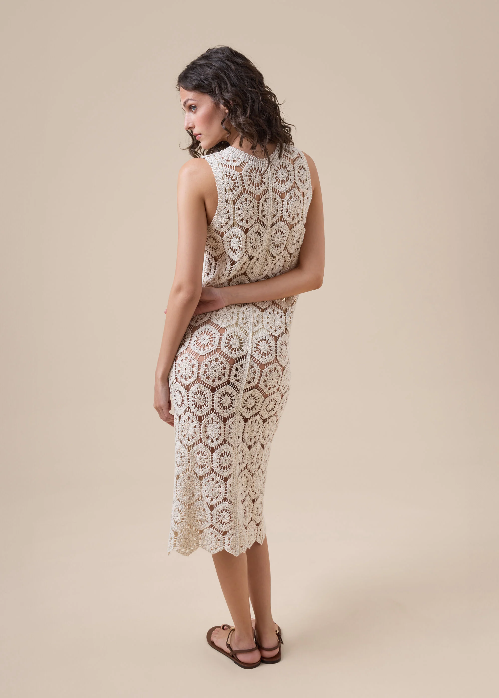 Crocheted Maxi Gilet