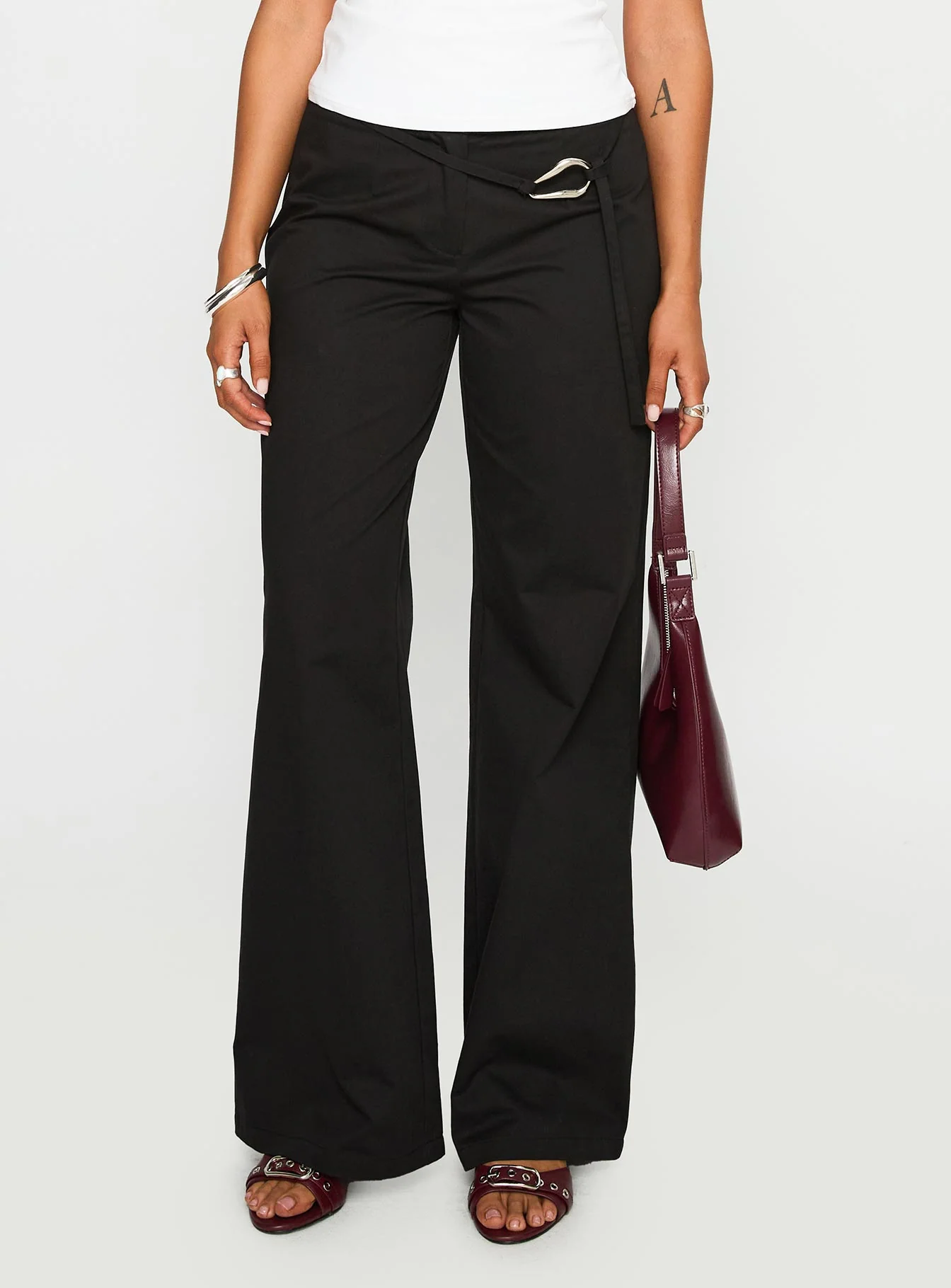 Lucetta Wide Leg Pant Black
