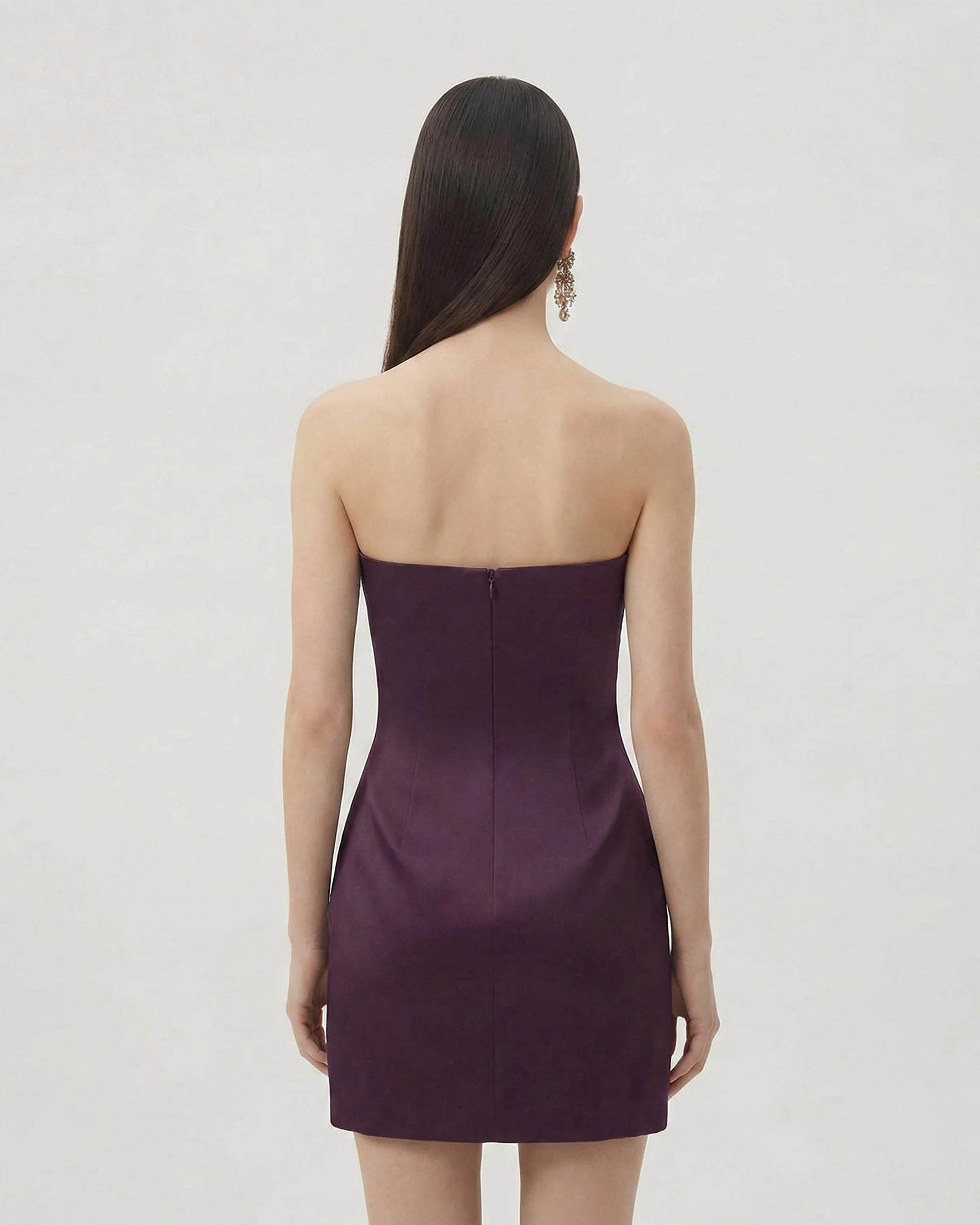 Floral Printed Mini Dress - Purple
