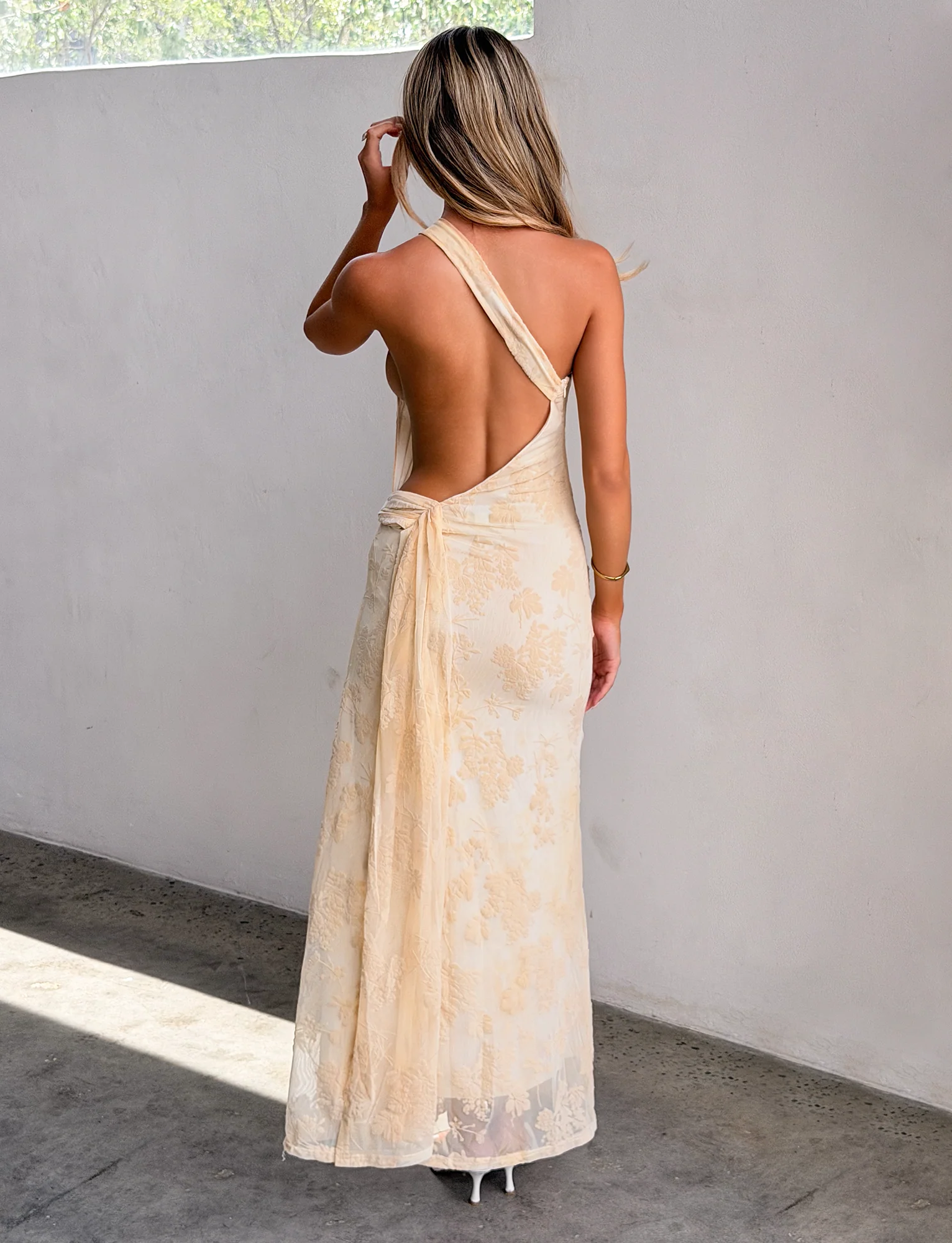 CHARLYSE ONE SHOULDER MAXI DRESS - BUTTER YELLOW